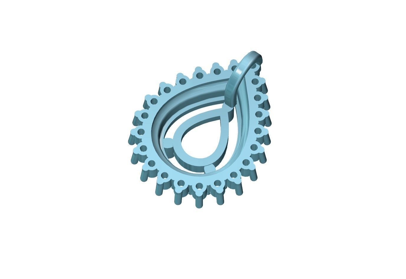 LEIDE DROP PENDANT 3D print model_3