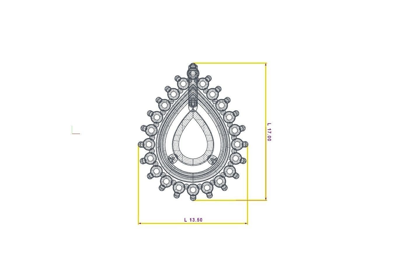 LEIDE DROP PENDANT 3D print model_6