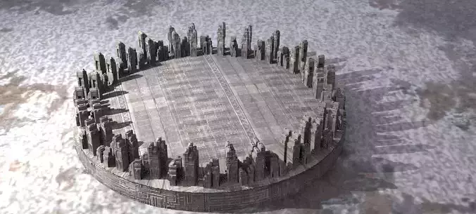 Sci-Fi Dome City designs with sub tools 3D model 3D model