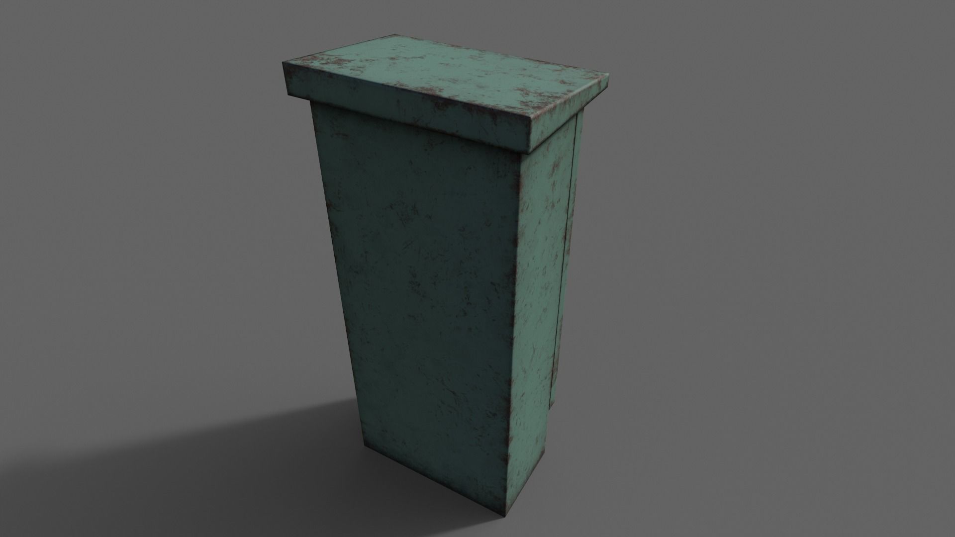 PBR Electric Box Green V5 Low-poly 3D model_15