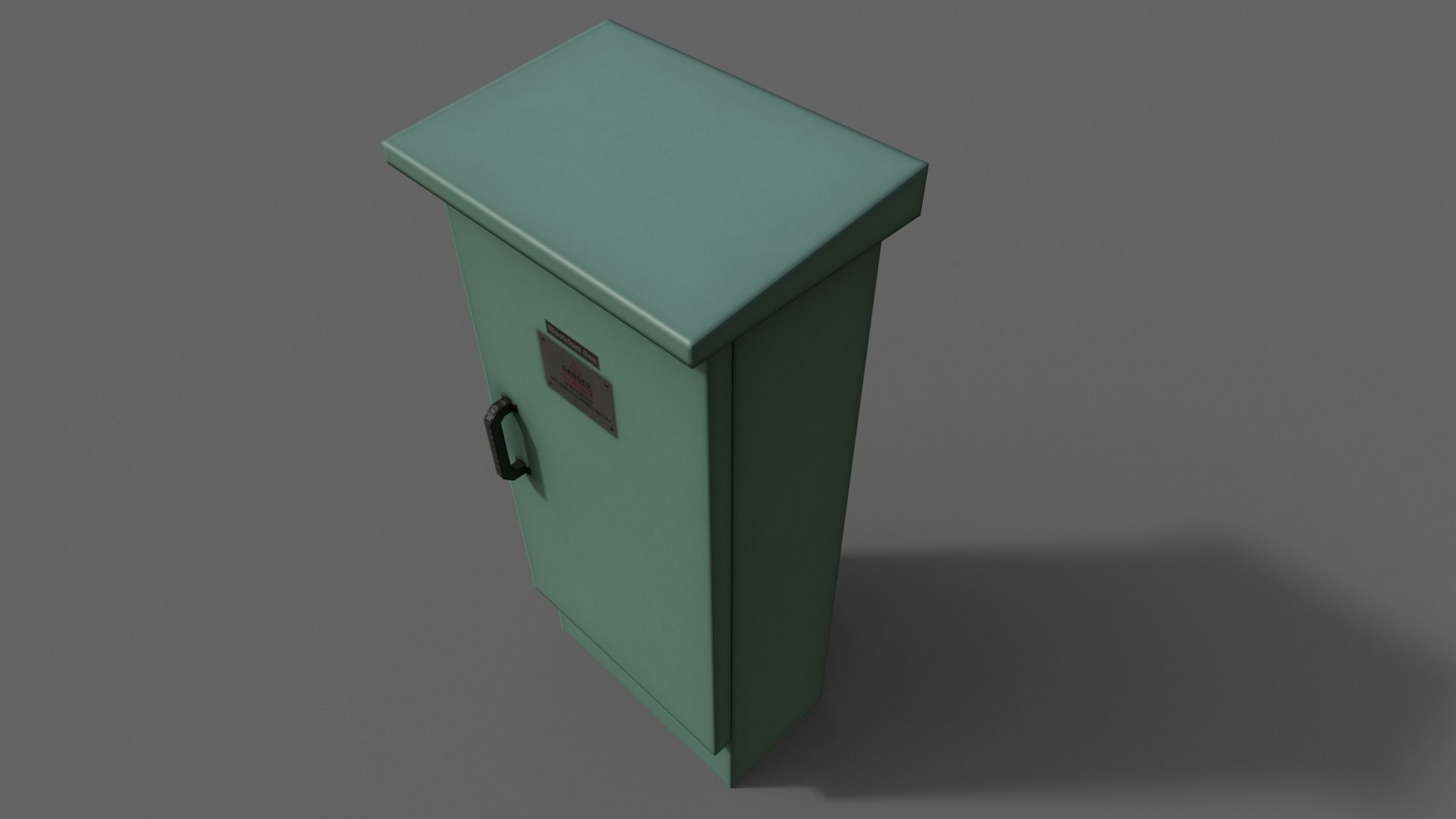 PBR Electric Box Green V5 Low-poly 3D model_6