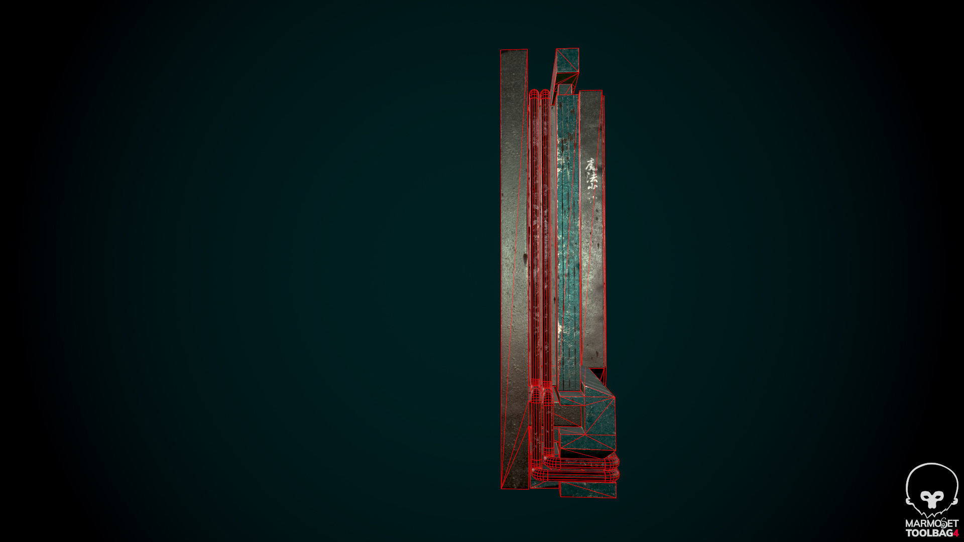 CyberPunk ATM Optimized FOr games  Low-poly 3D model_10