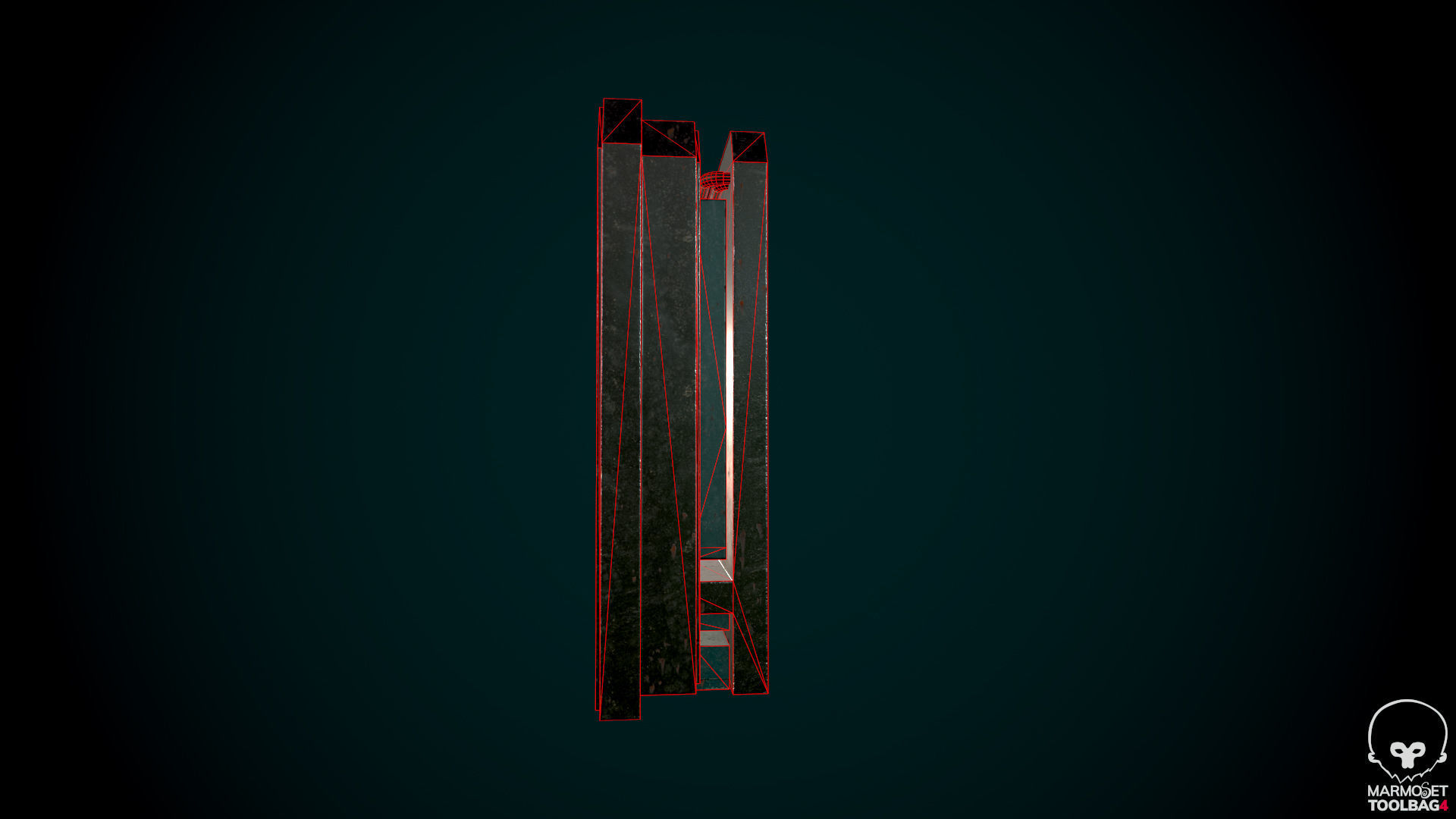 CyberPunk ATM Optimized FOr games  Low-poly 3D model_11