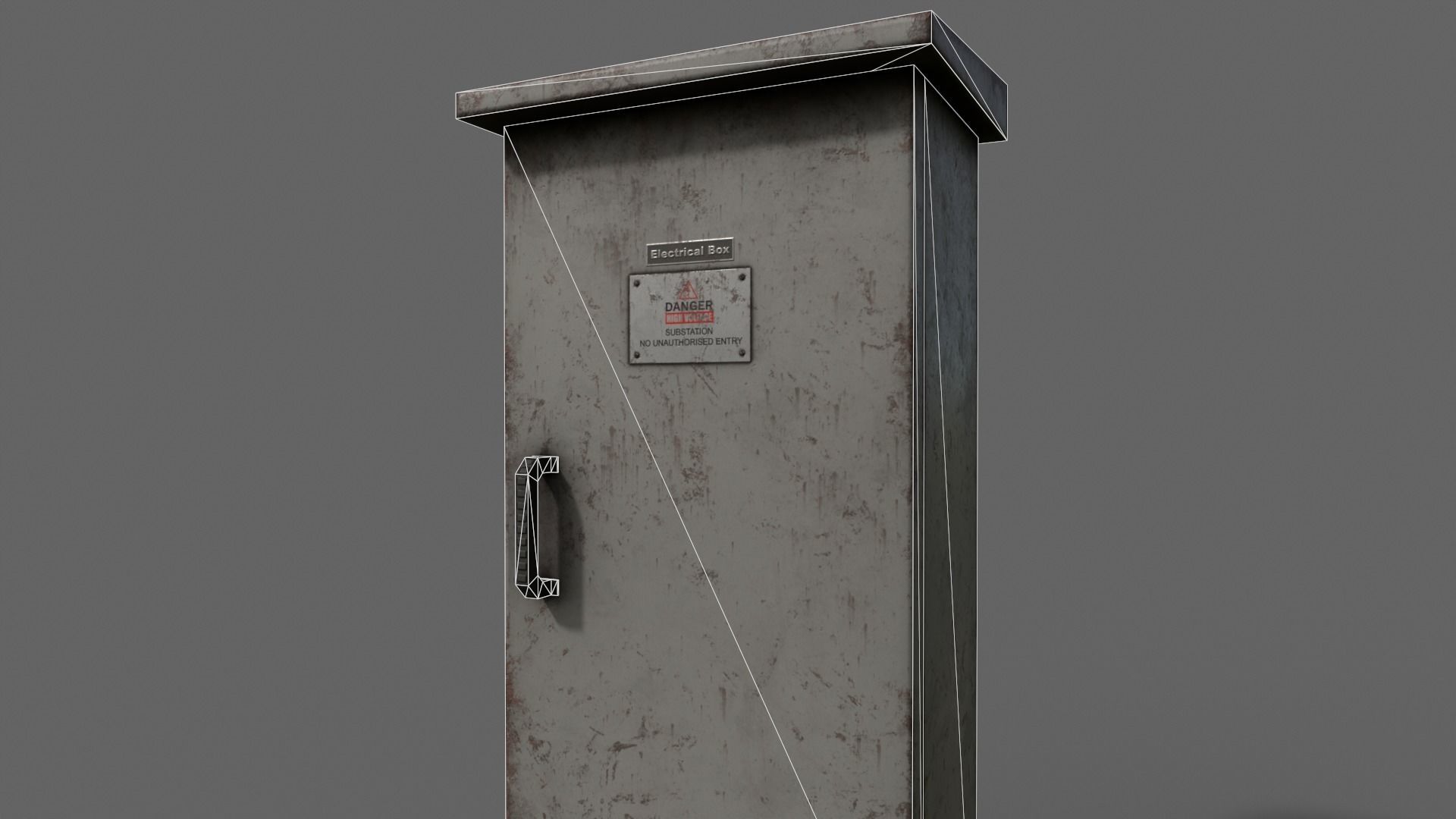 PBR Electric Box LightGrey V5 Low-poly 3D model_17