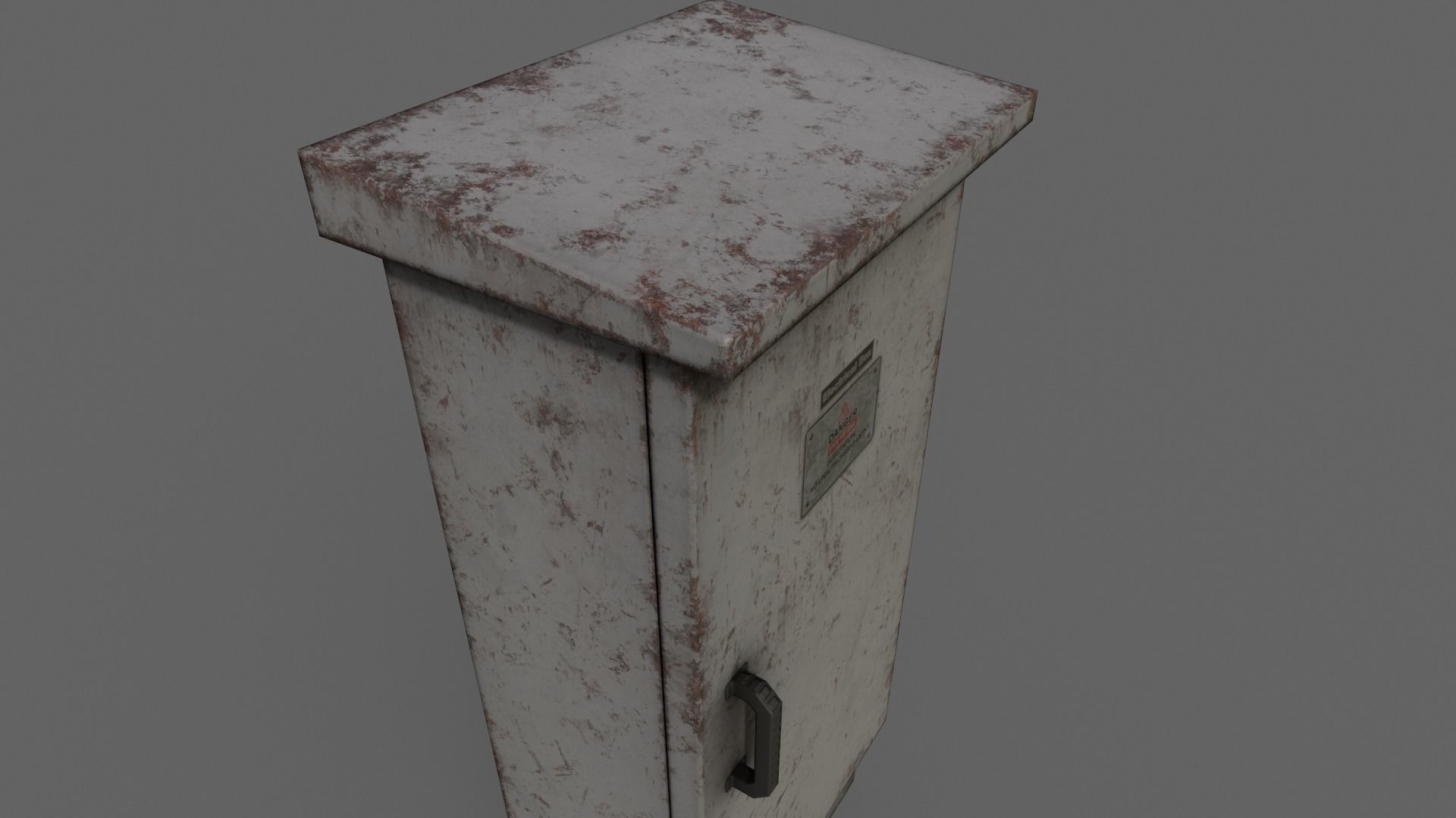 PBR Electric Box LightGrey V5 Low-poly 3D model_11