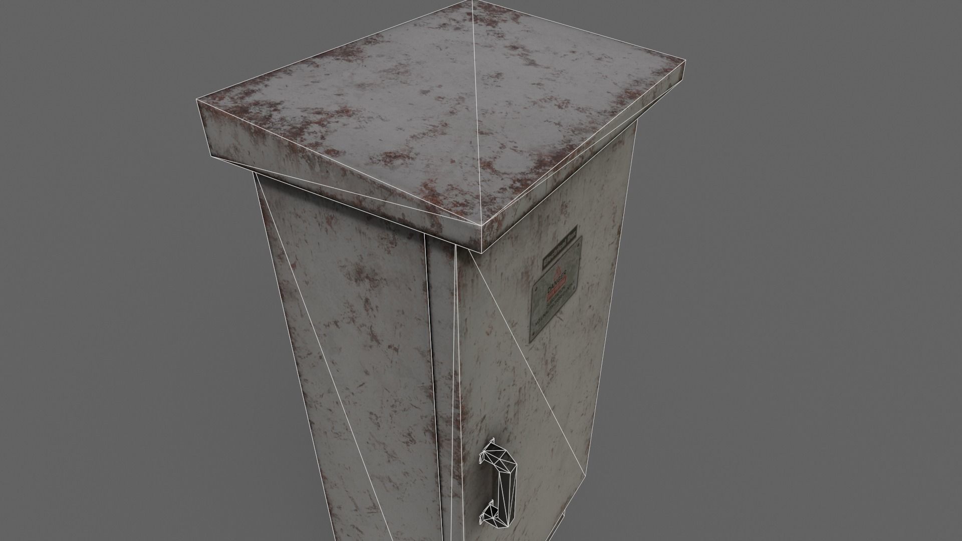 PBR Electric Box LightGrey V5 Low-poly 3D model_18
