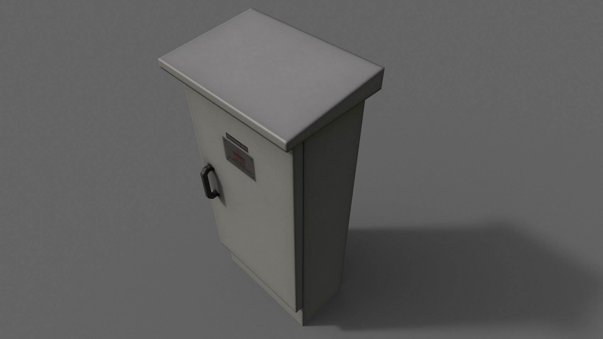 PBR Electric Box LightGrey V5 Low-poly 3D model_6