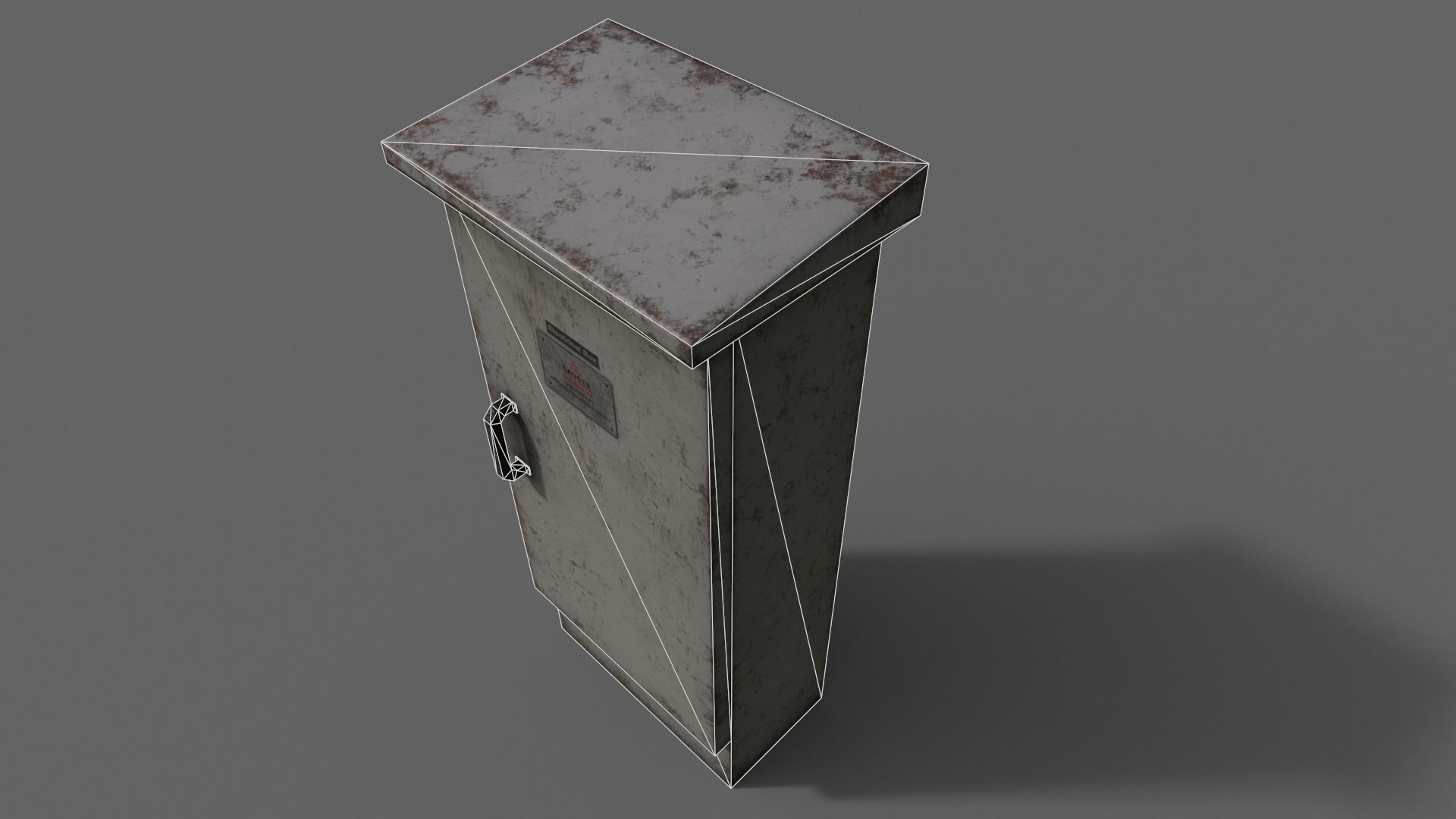 PBR Electric Box LightGrey V5 Low-poly 3D model_20