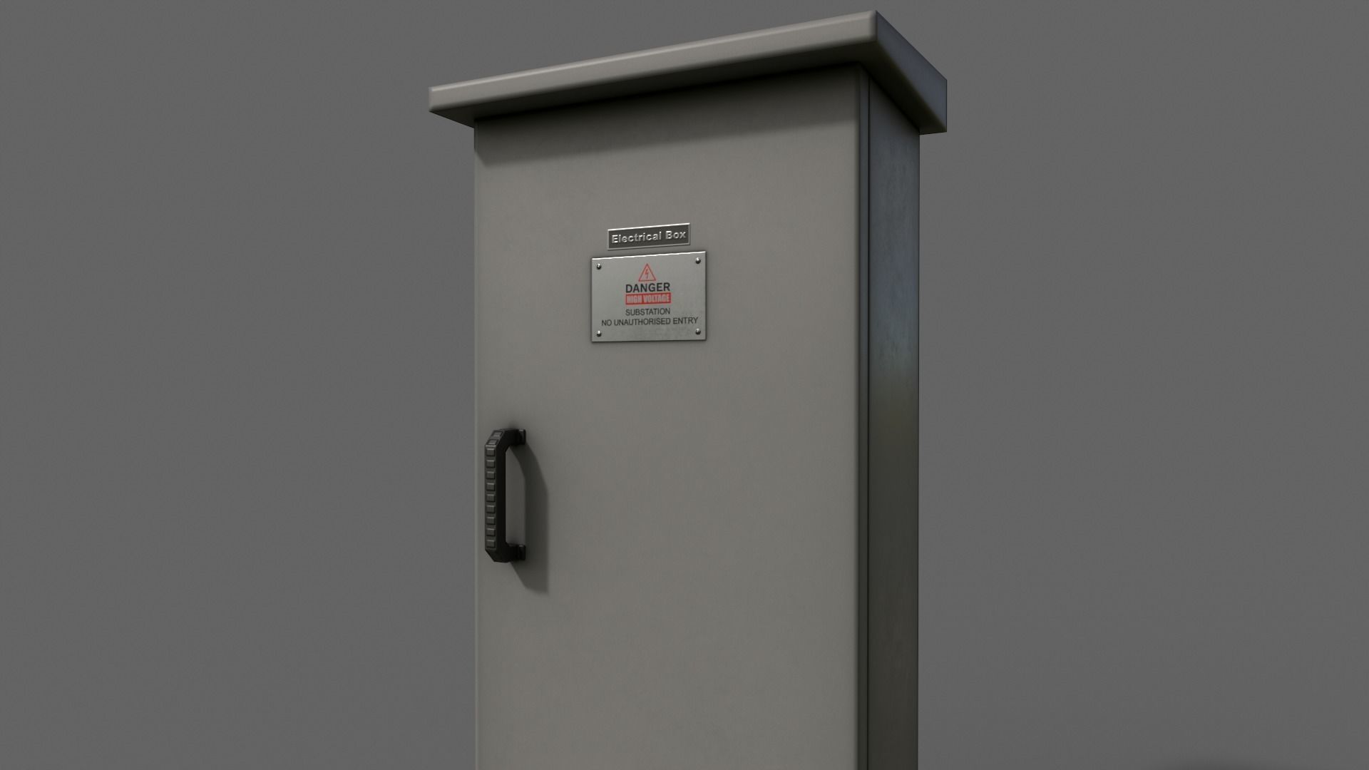 PBR Electric Box LightGrey V5 Low-poly 3D model_3