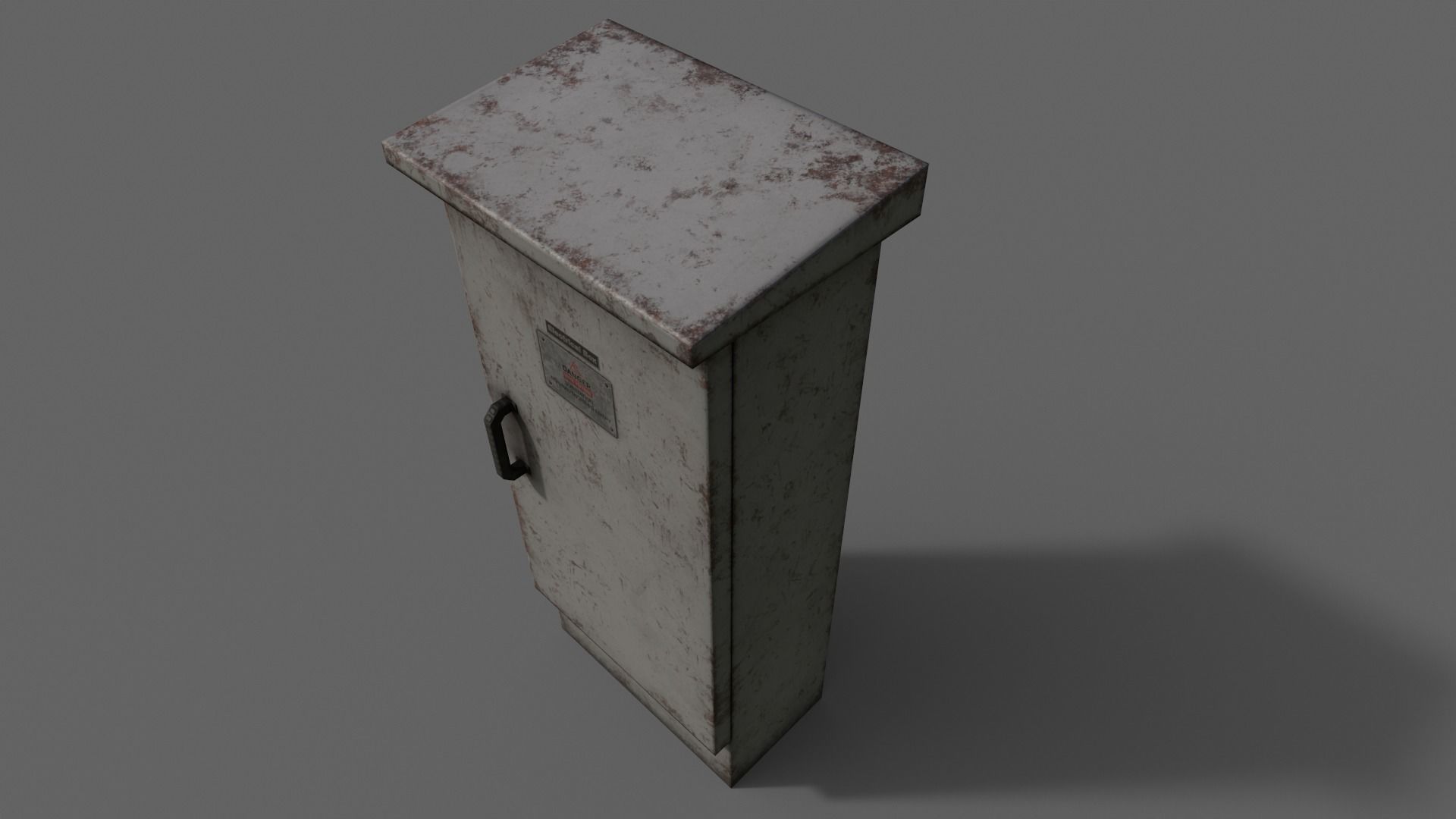 PBR Electric Box LightGrey V5 Low-poly 3D model_13