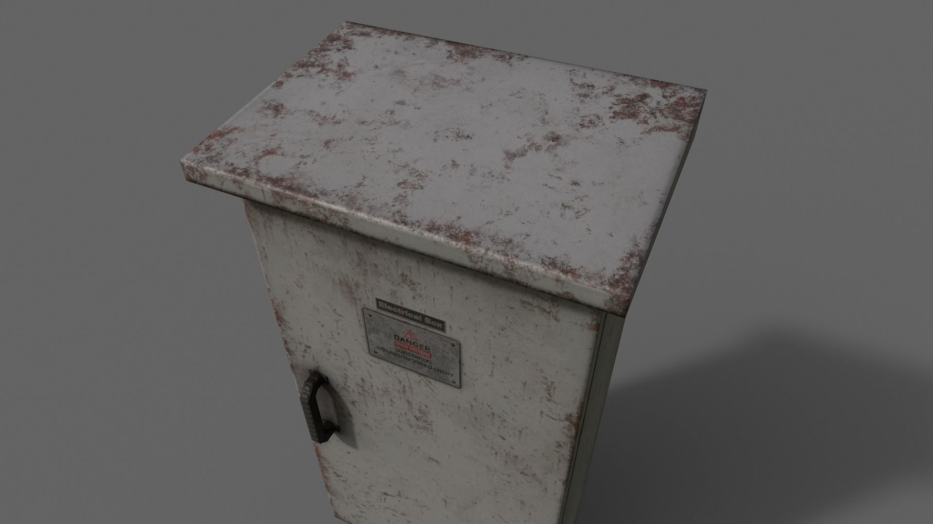 PBR Electric Box LightGrey V5 Low-poly 3D model_12