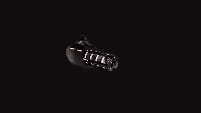Battle Ship 48 - Heavy Rifle Laser Turret  Low-poly 3D model