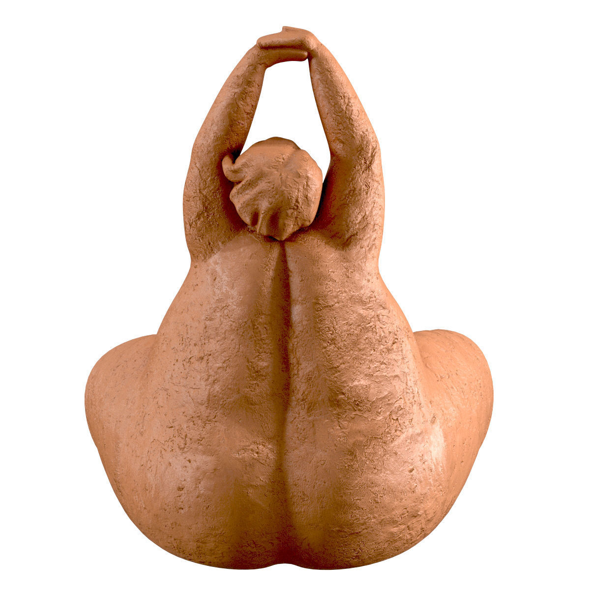 Fat Lady Yoga Low-poly 3D model_2