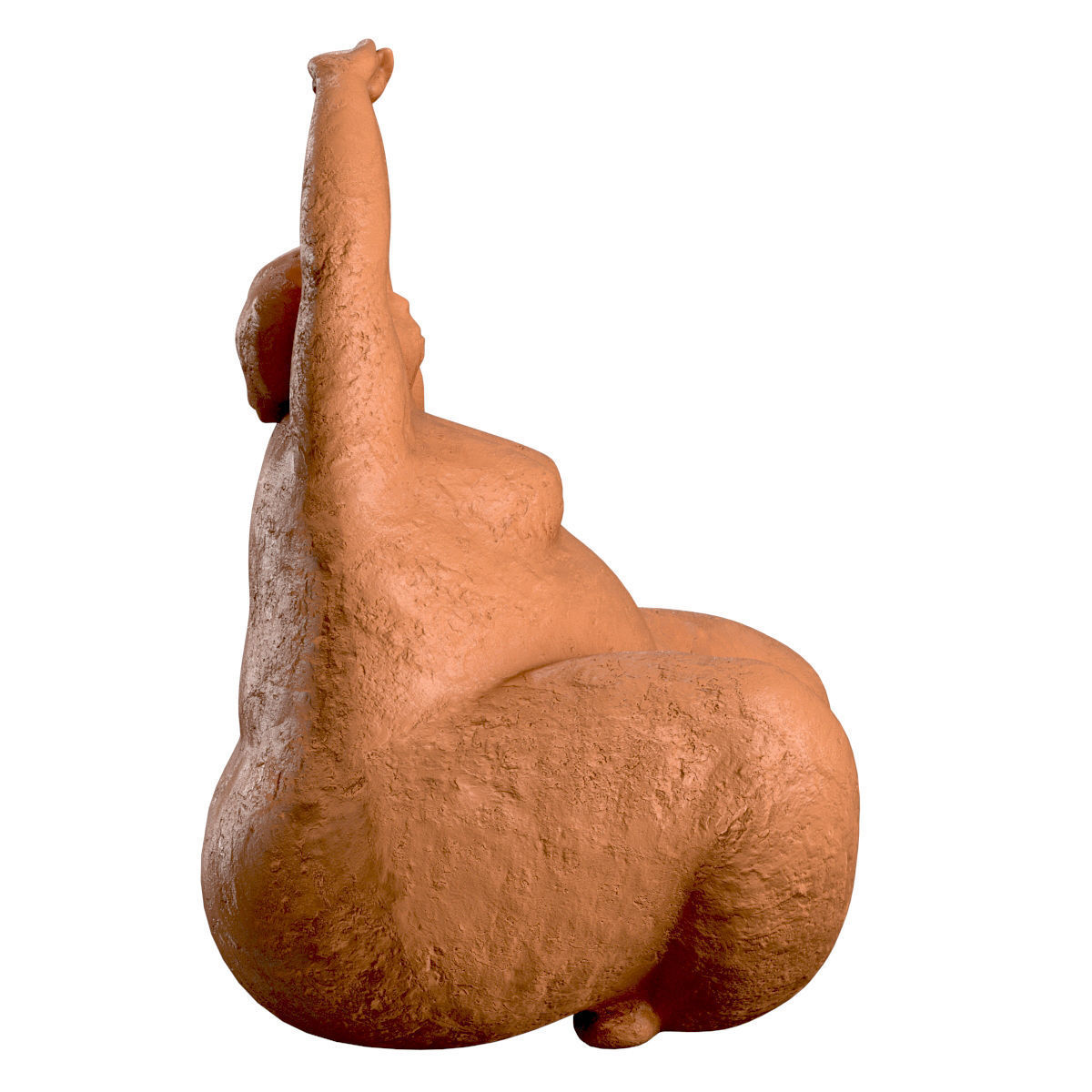 Fat Lady Yoga Low-poly 3D model_3