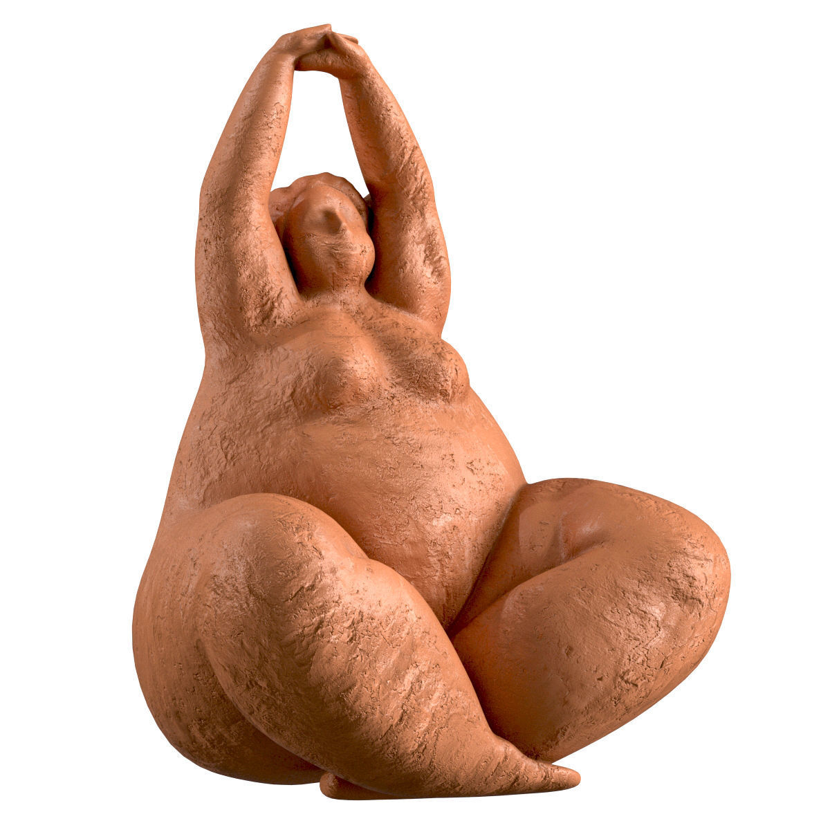 Fat Lady Yoga Low-poly 3D model_1