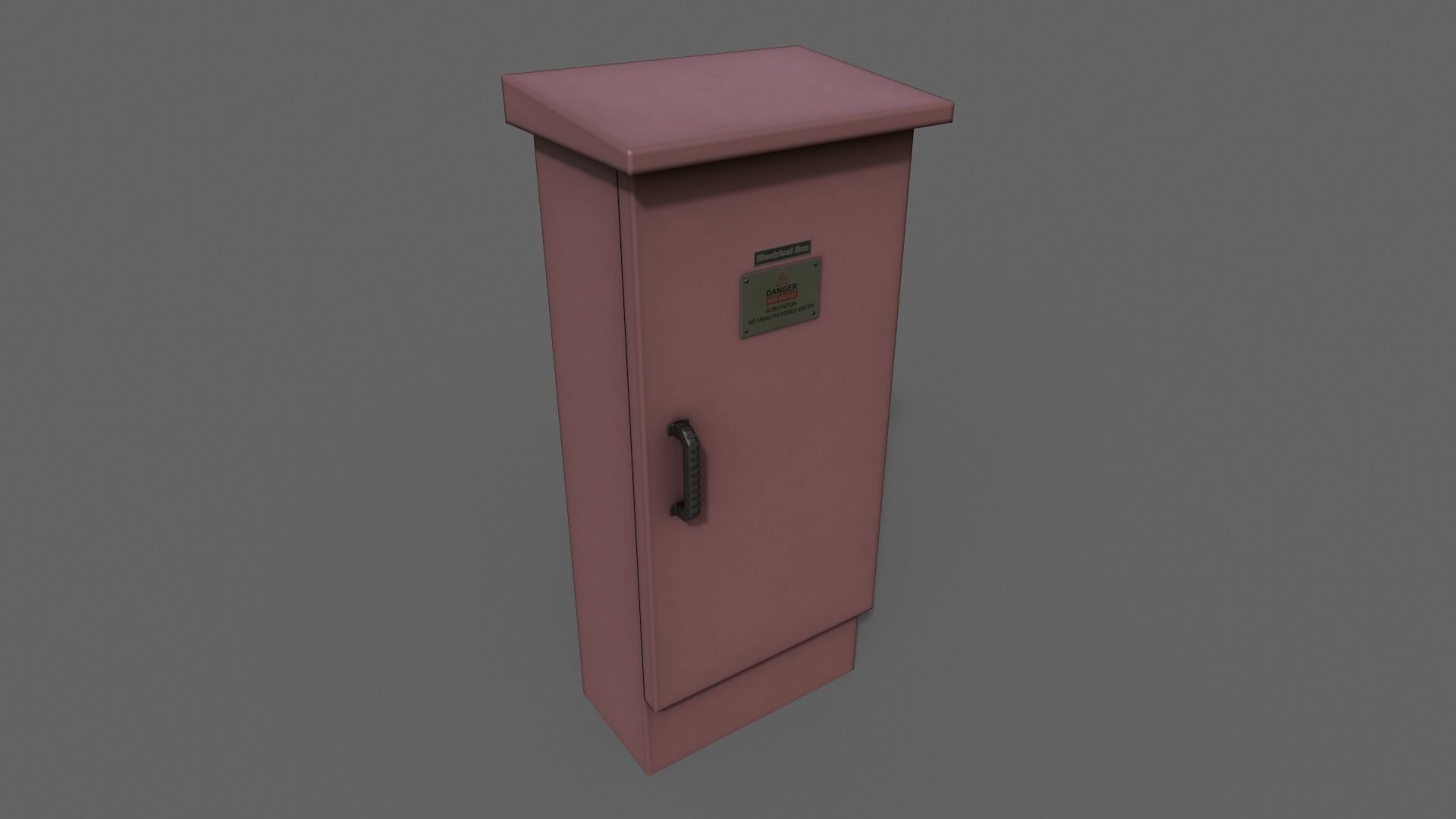 PBR Electric Box Red V5 Low-poly 3D model_2