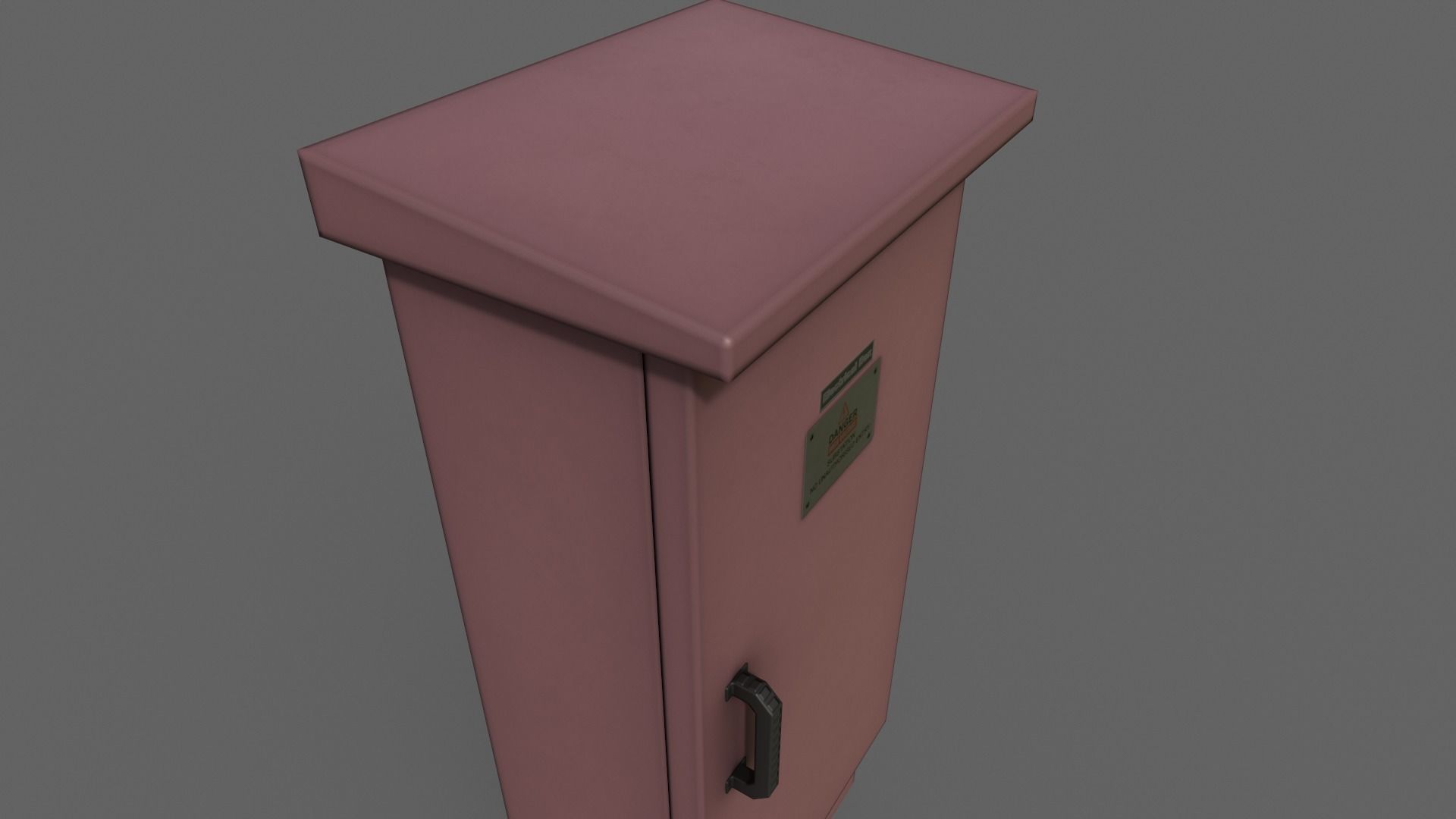 PBR Electric Box Red V5 Low-poly 3D model_4