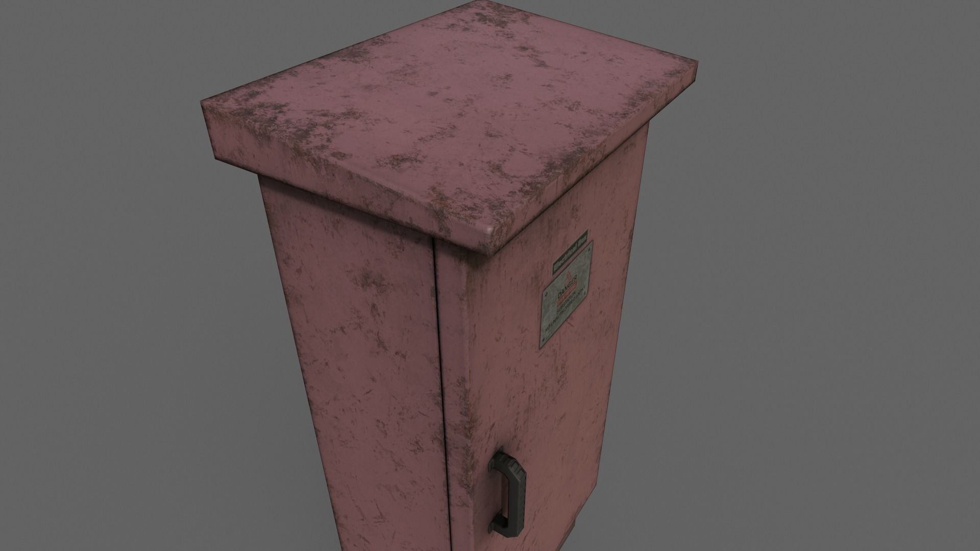 PBR Electric Box Red V5 Low-poly 3D model_11