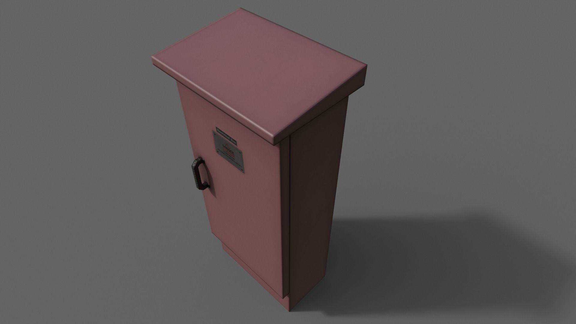 PBR Electric Box Red V5 Low-poly 3D model_6