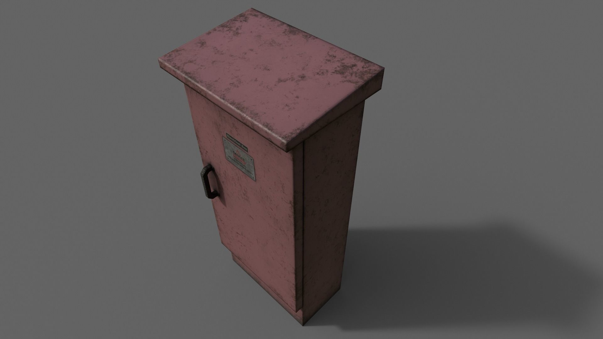 PBR Electric Box Red V5 Low-poly 3D model_13