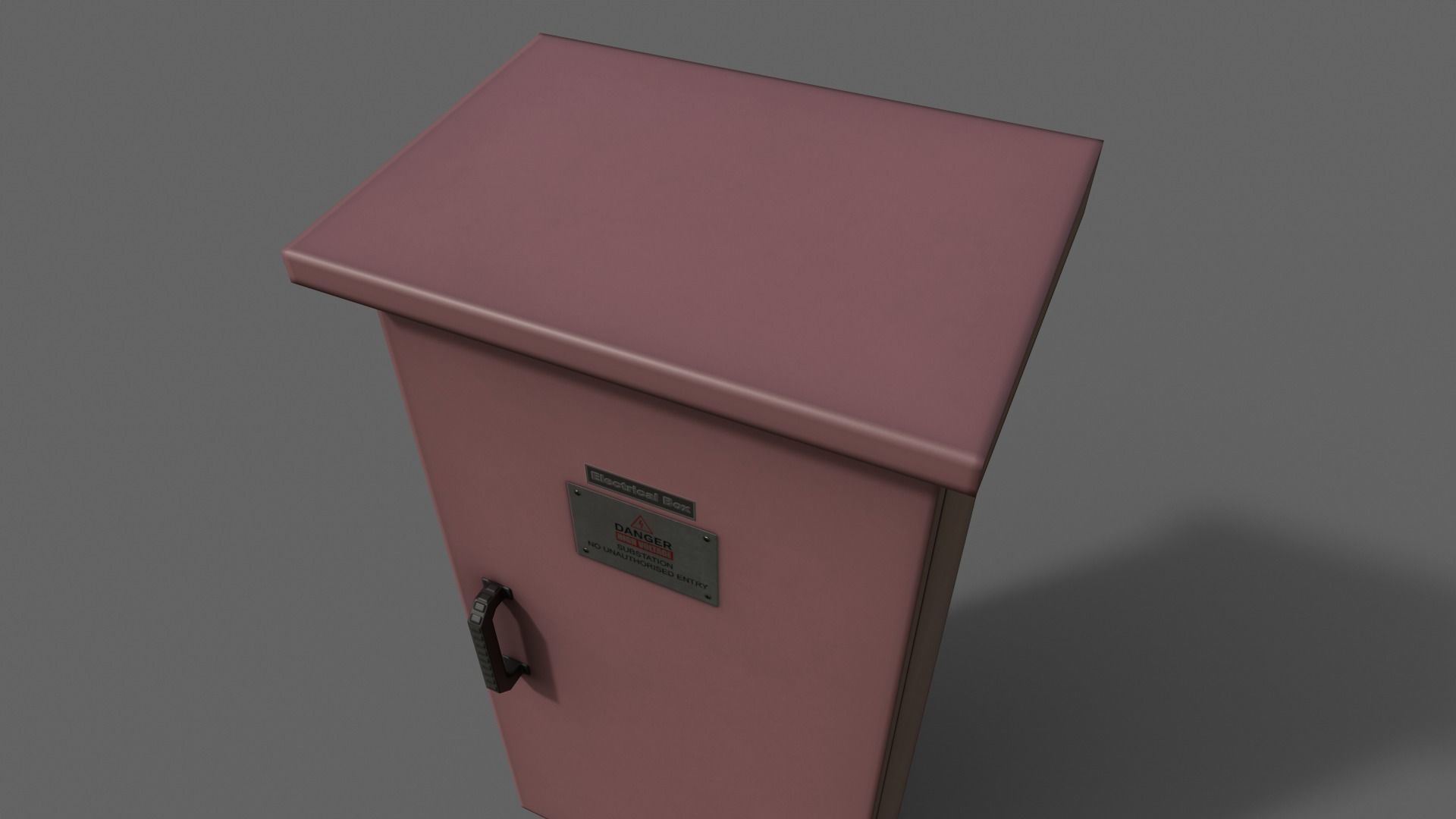 PBR Electric Box Red V5 Low-poly 3D model_5