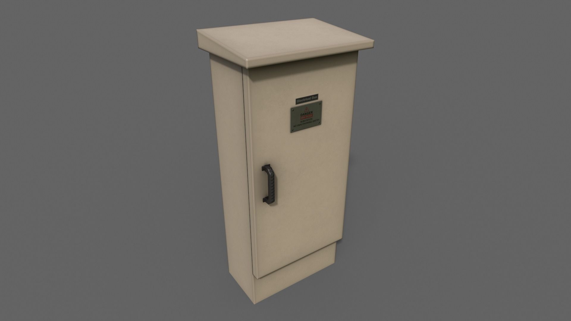PBR Electric Box BoneWhite V5 Low-poly 3D model_2