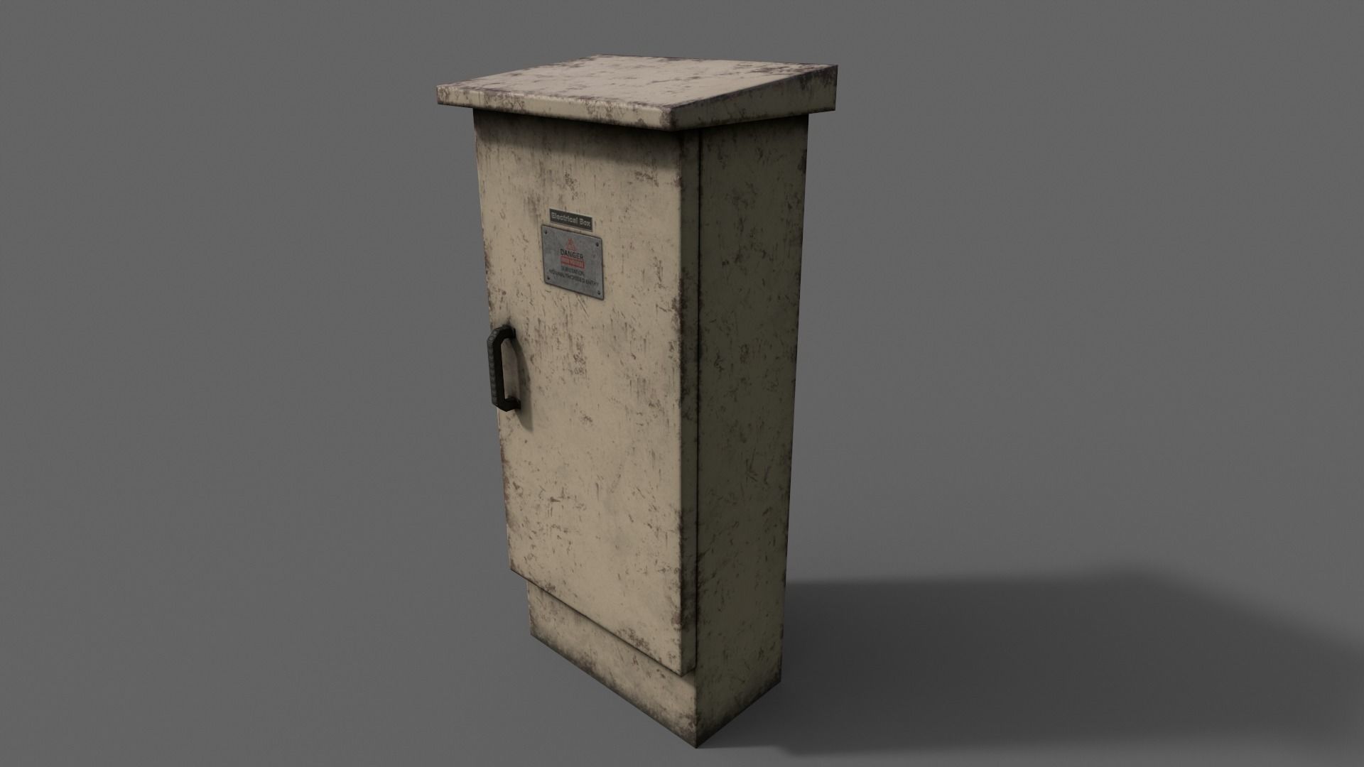 PBR Electric Box BoneWhite V5 Low-poly 3D model_14