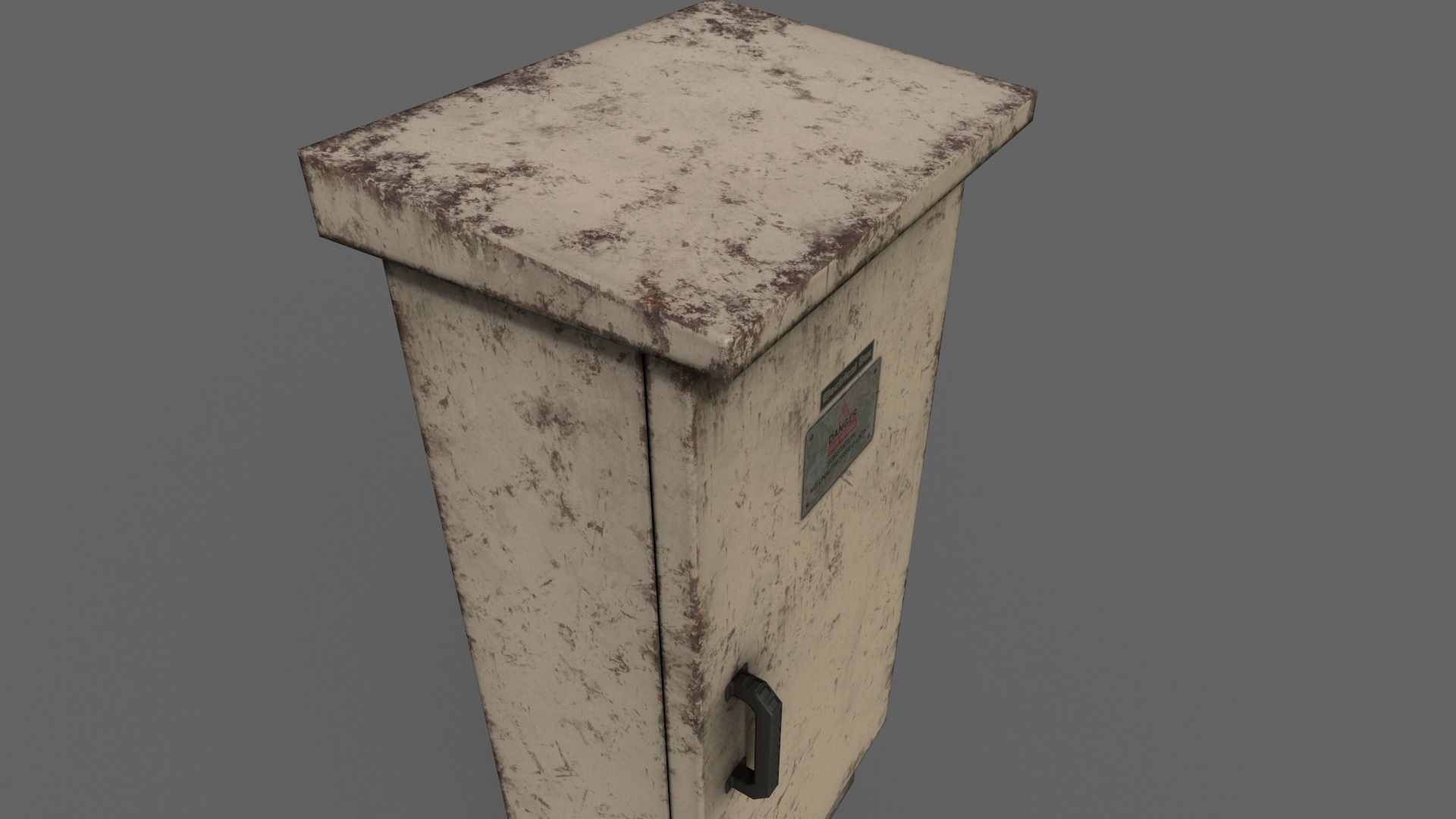 PBR Electric Box BoneWhite V5 Low-poly 3D model_11