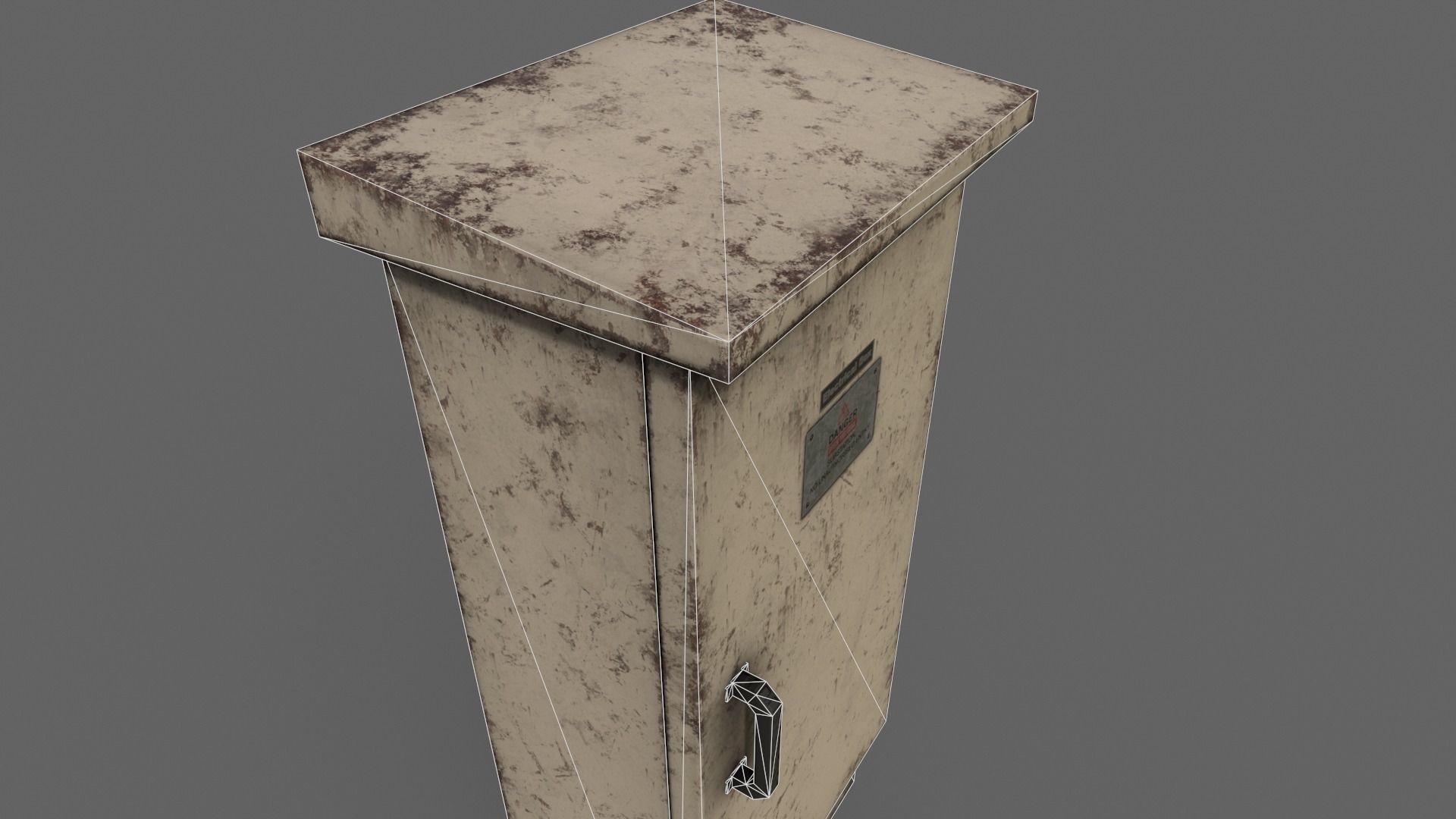 PBR Electric Box BoneWhite V5 Low-poly 3D model_18