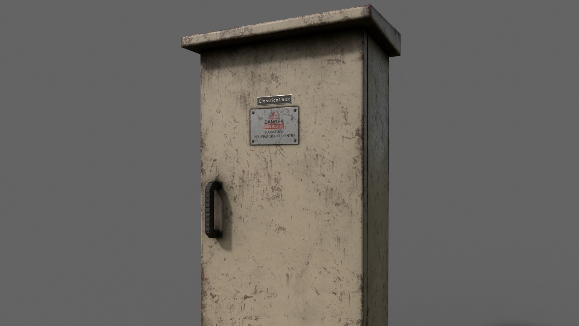 PBR Electric Box BoneWhite V5 Low-poly 3D model_10