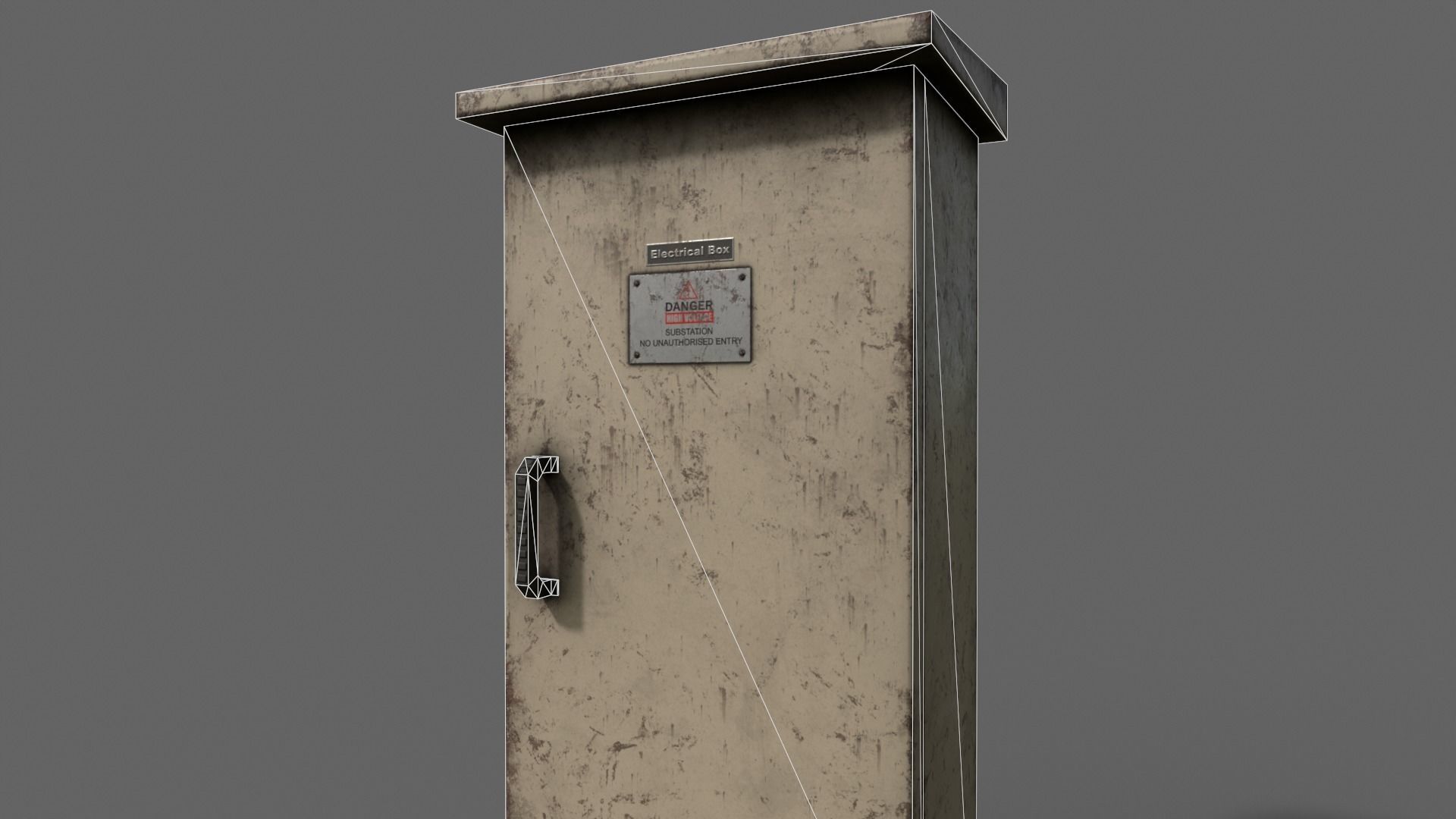 PBR Electric Box BoneWhite V5 Low-poly 3D model_17