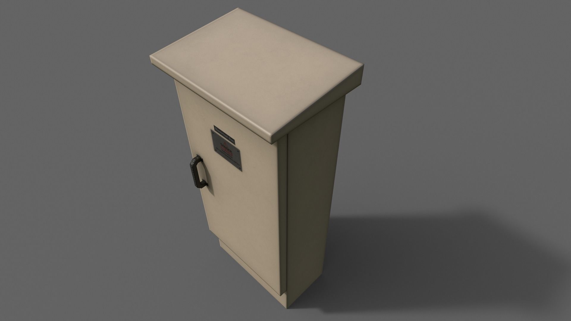 PBR Electric Box BoneWhite V5 Low-poly 3D model_6