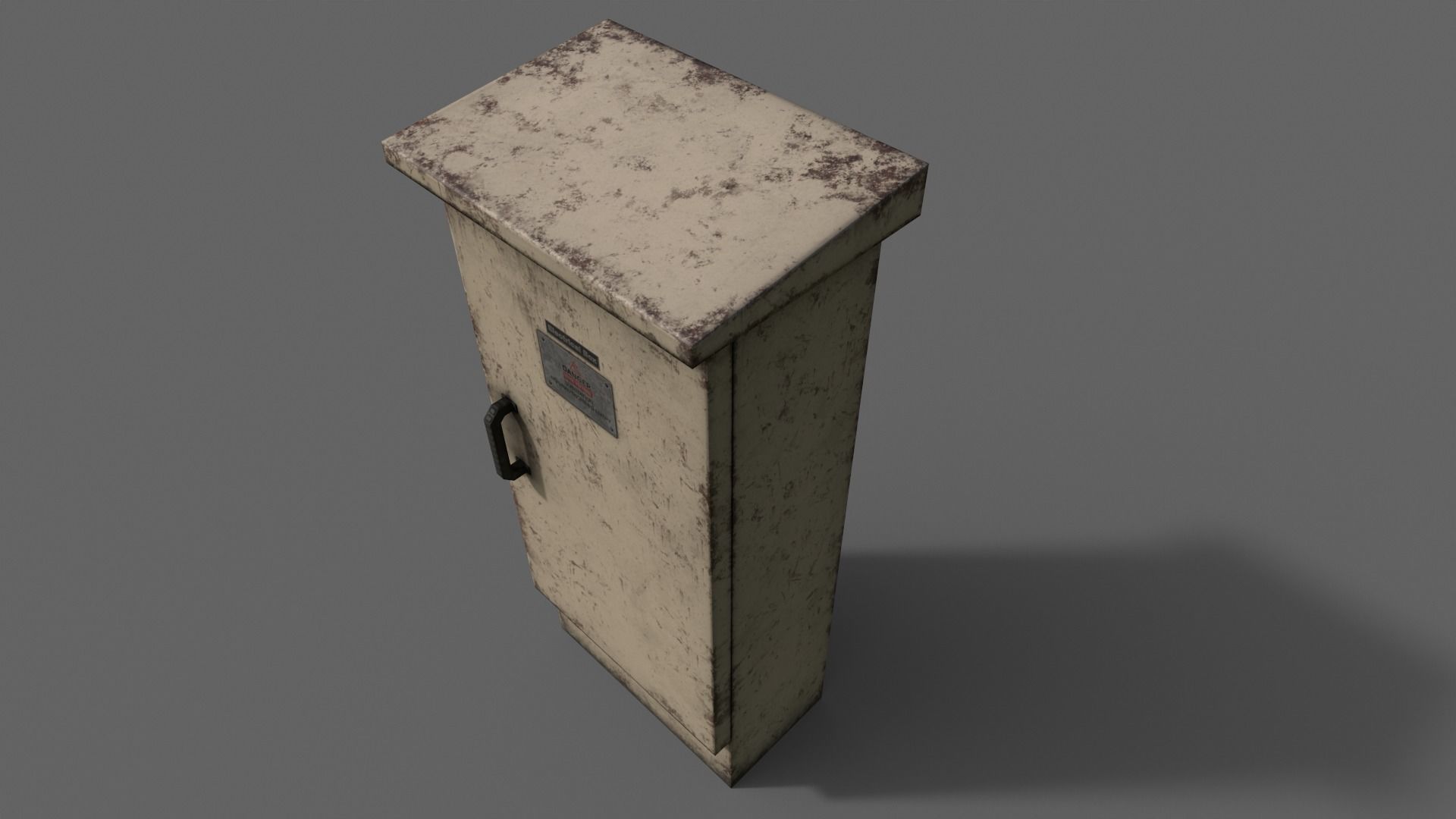 PBR Electric Box BoneWhite V5 Low-poly 3D model_13