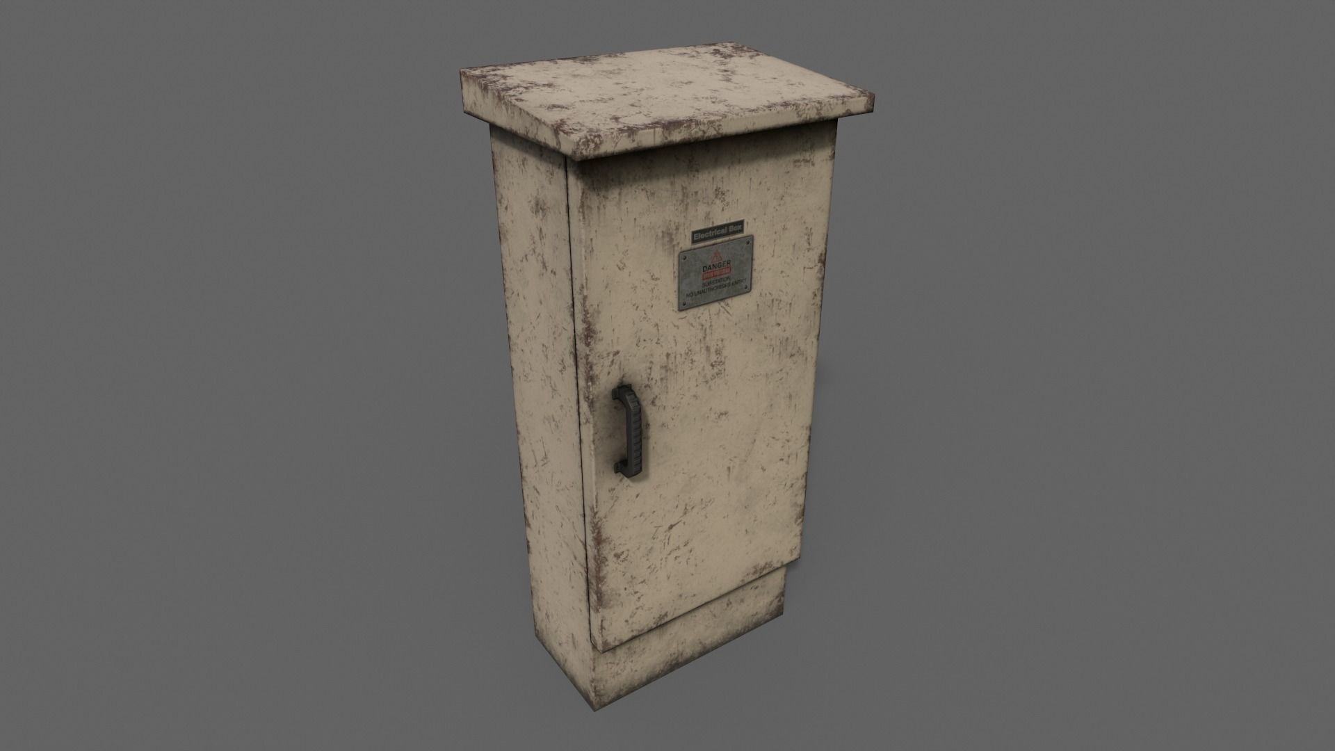 PBR Electric Box BoneWhite V5 Low-poly 3D model_9