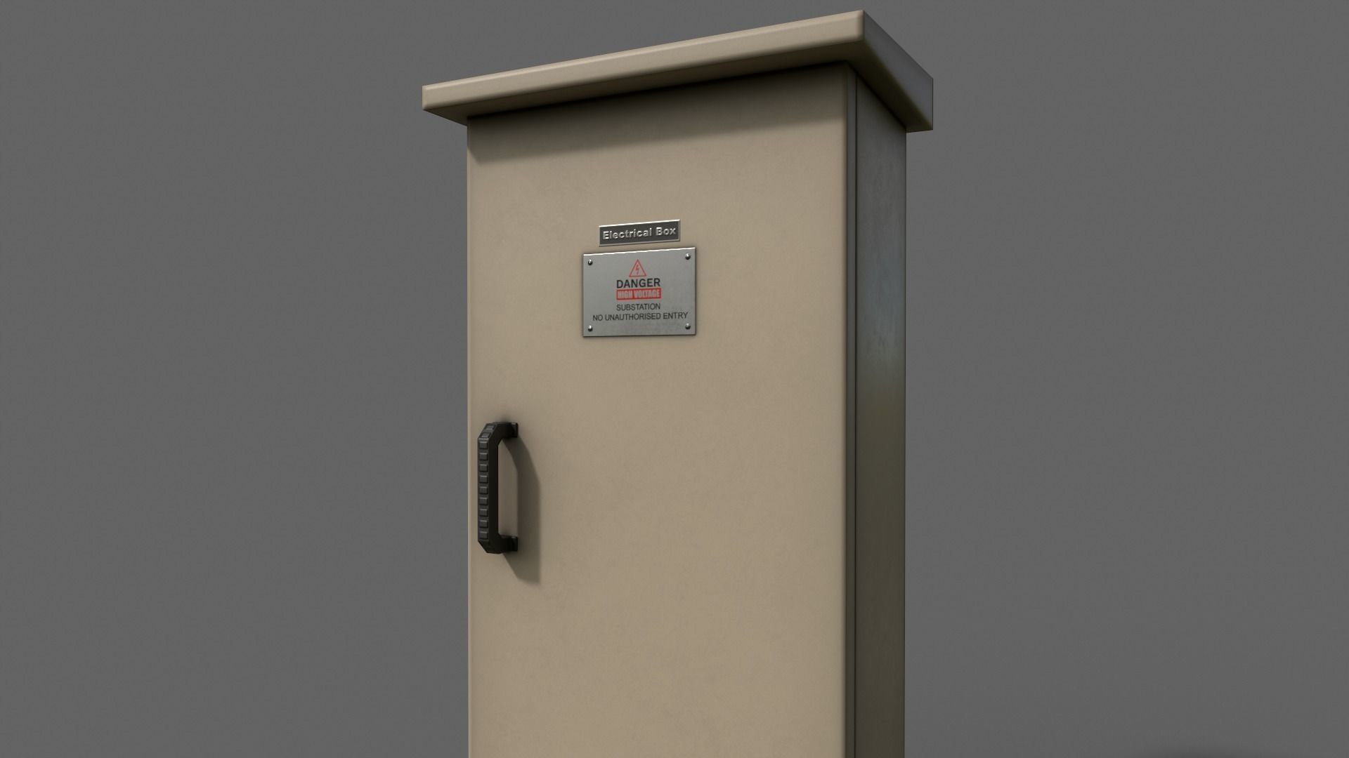 PBR Electric Box BoneWhite V5 Low-poly 3D model_3