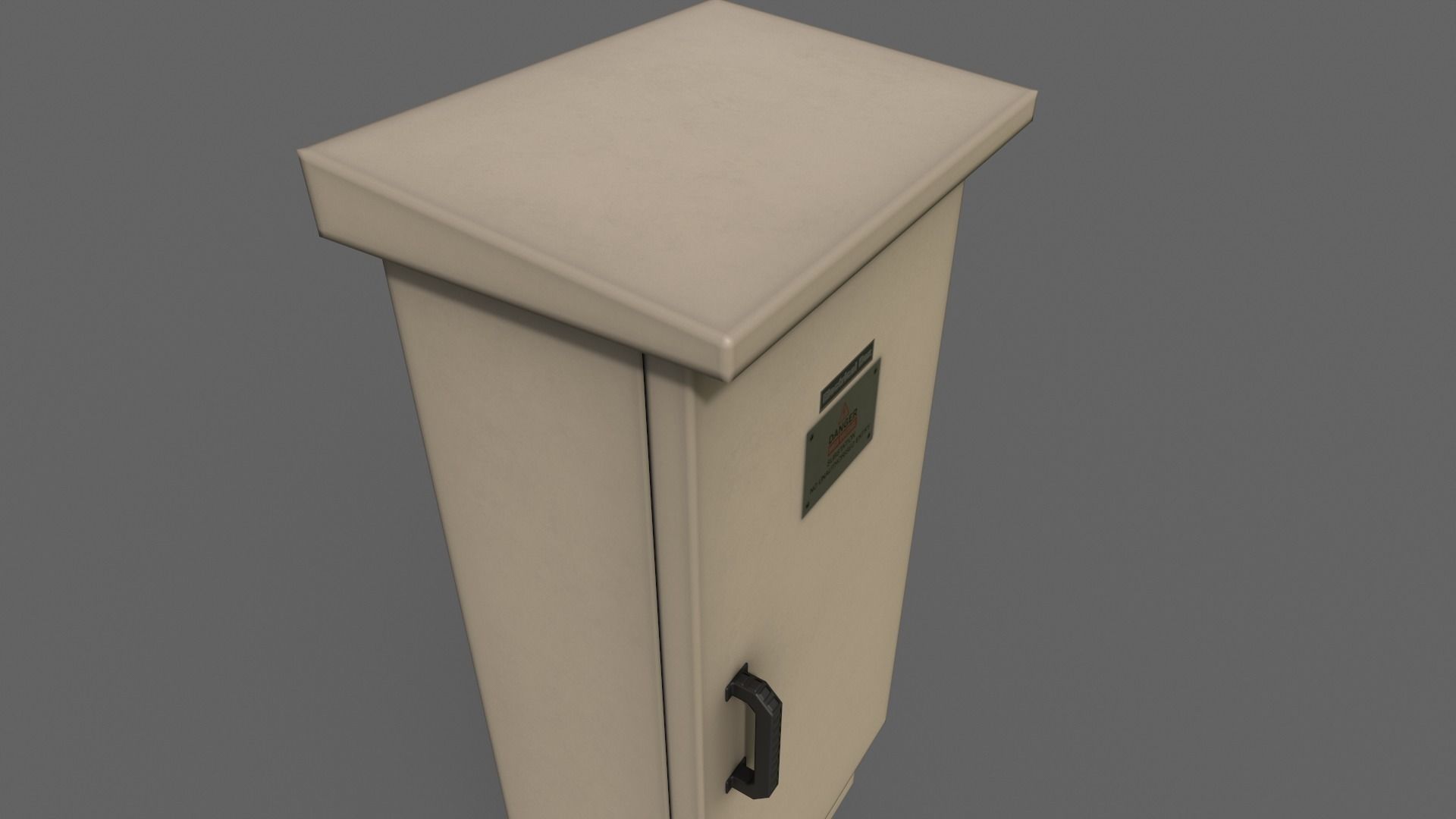 PBR Electric Box BoneWhite V5 Low-poly 3D model_4