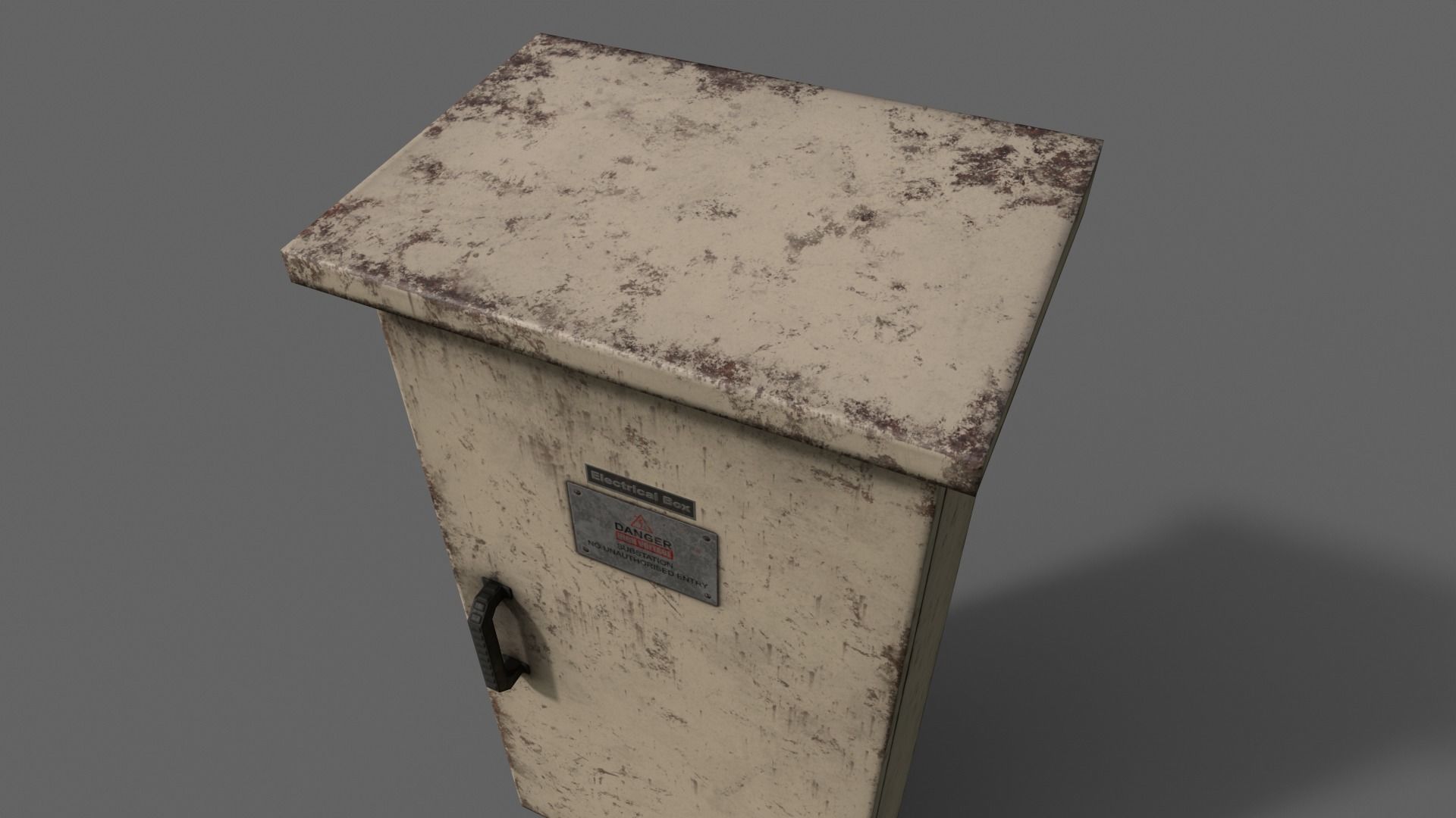 PBR Electric Box BoneWhite V5 Low-poly 3D model_12