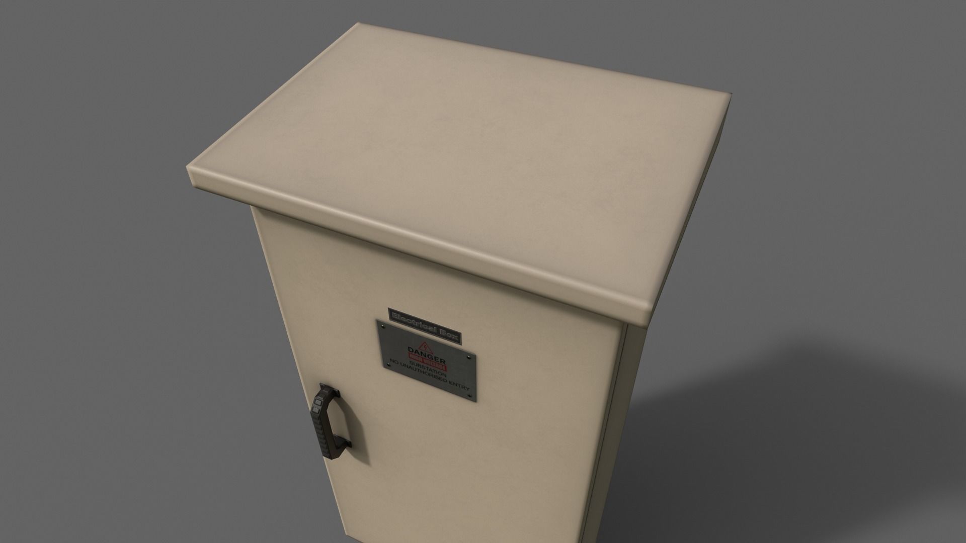 PBR Electric Box BoneWhite V5 Low-poly 3D model_5
