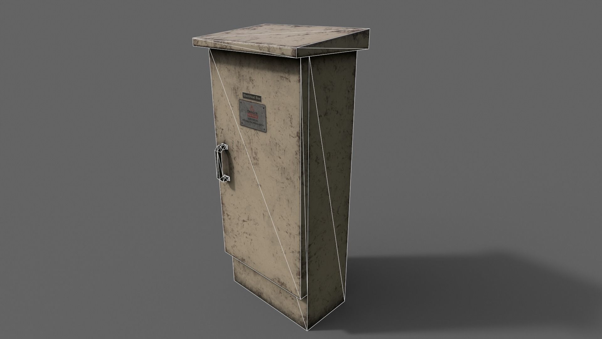 PBR Electric Box V5-Clean-Rusty Low-poly 3D model_31
