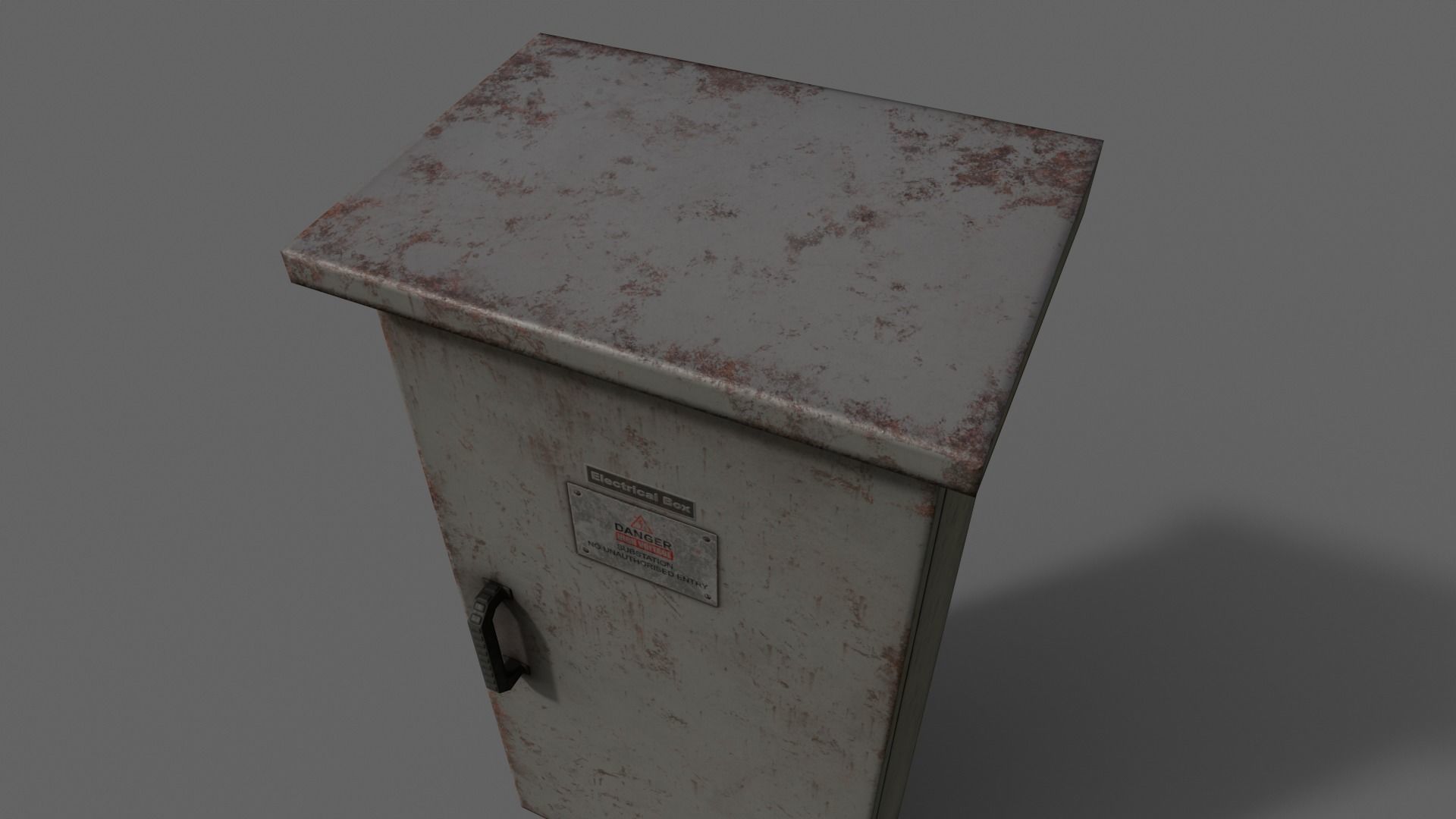 PBR Electric Box V5-Clean-Rusty Low-poly 3D model_22