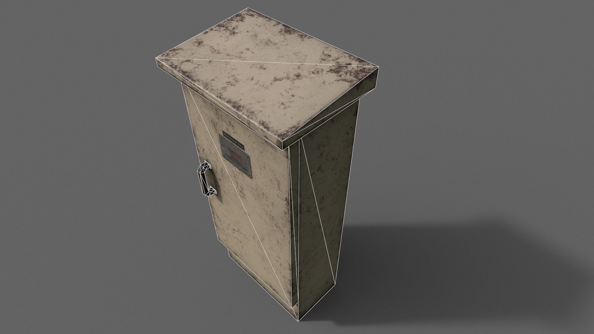 PBR Electric Box V5-Clean-Rusty Low-poly 3D model_30