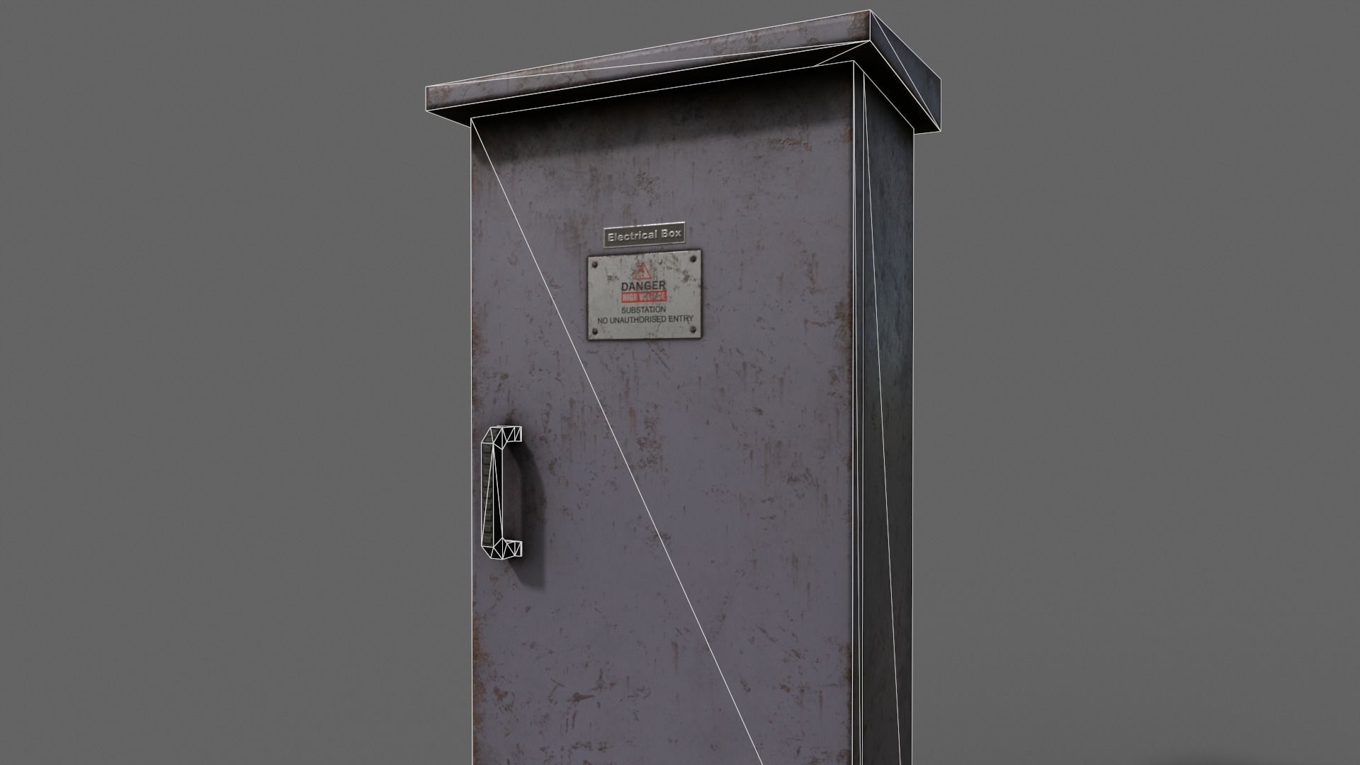 PBR Electric Box V5-Clean-Rusty Low-poly 3D model_27