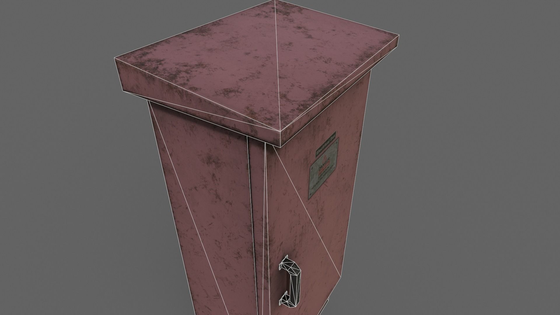 PBR Electric Box V5-Clean-Rusty Low-poly 3D model_28