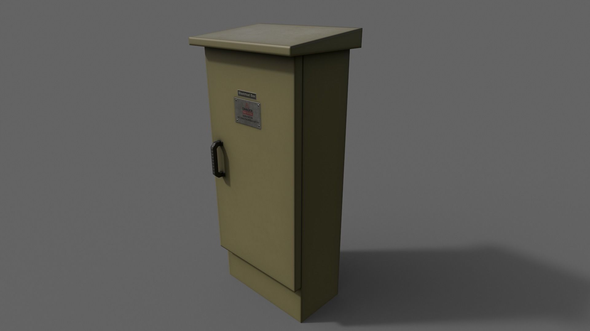 PBR Electric Box V5-Clean-Rusty Low-poly 3D model_17