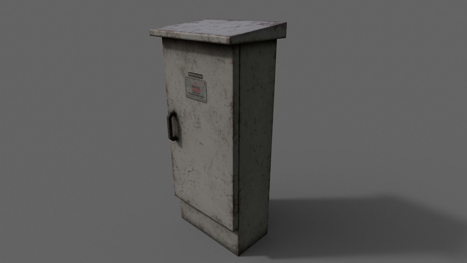 PBR Electric Box V5-Clean-Rusty Low-poly 3D model_24