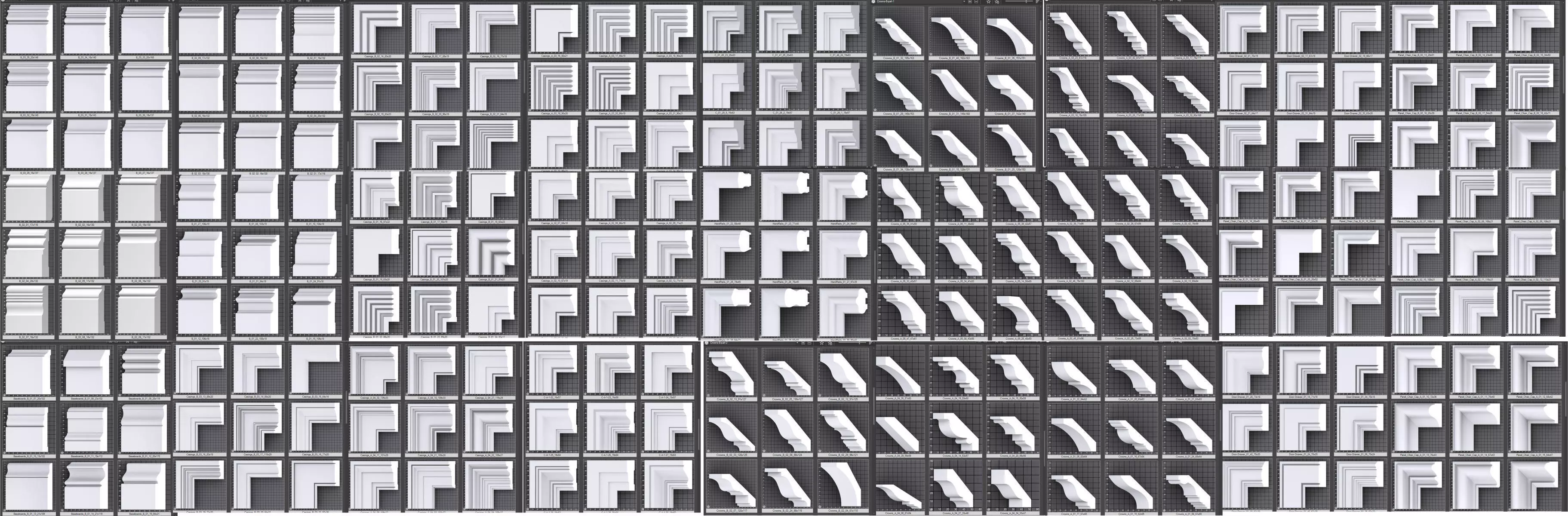 Architectural Moldings - Mega Bundle 3D model_0
