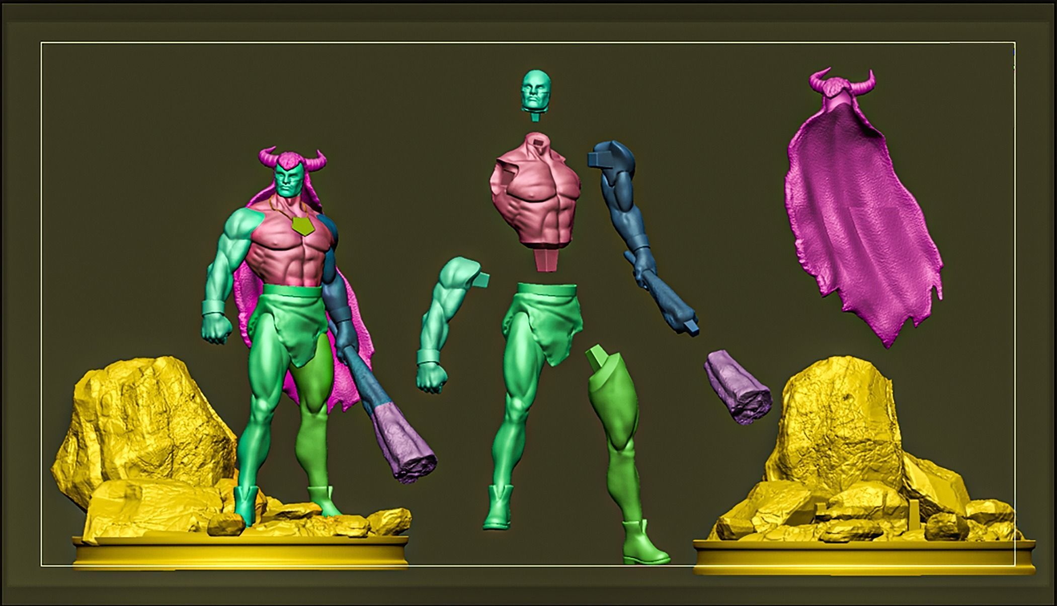 MighTor Collectible 3D Print Template 3D print model_3