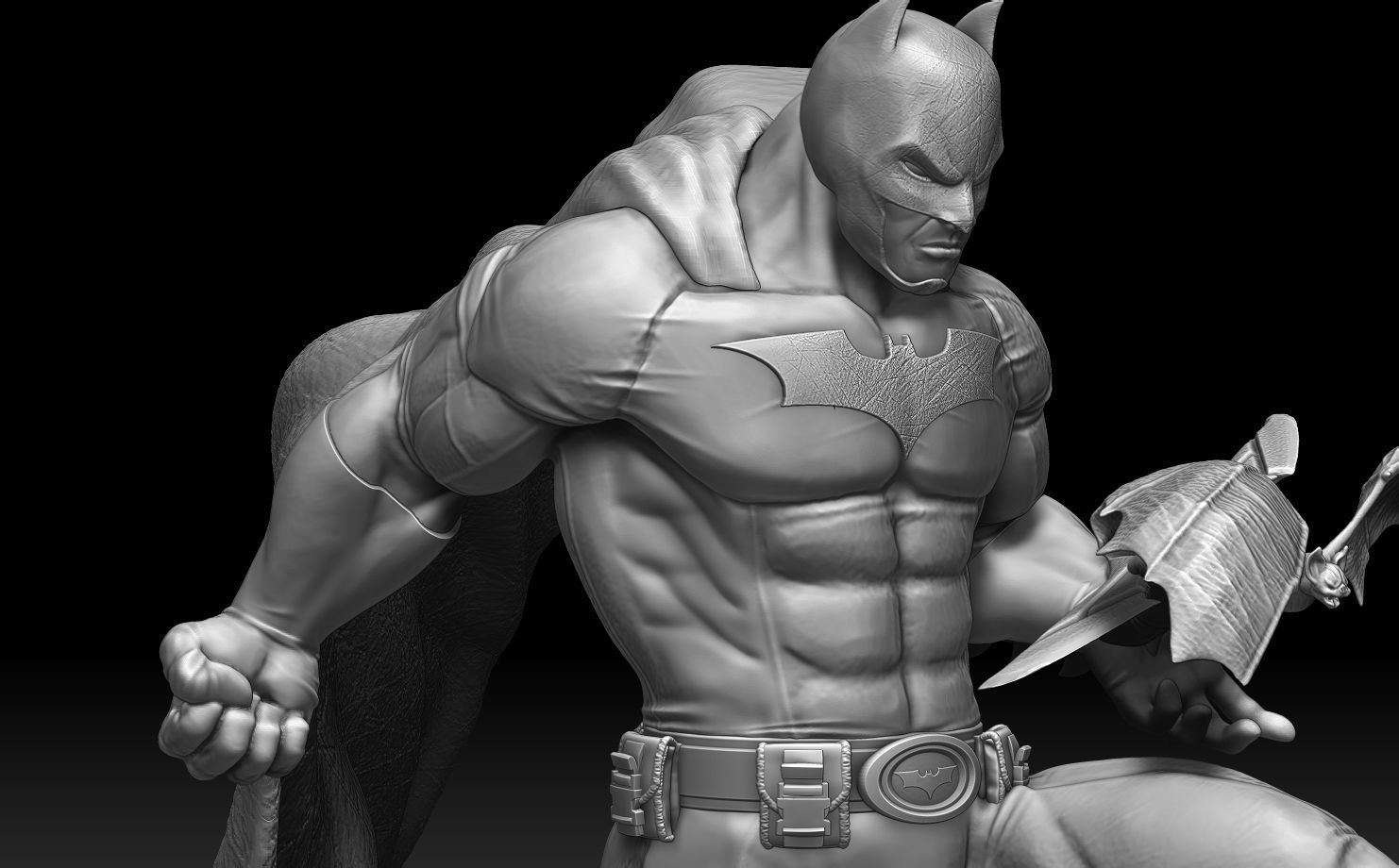 Batman Gotham statue 3D print model_13