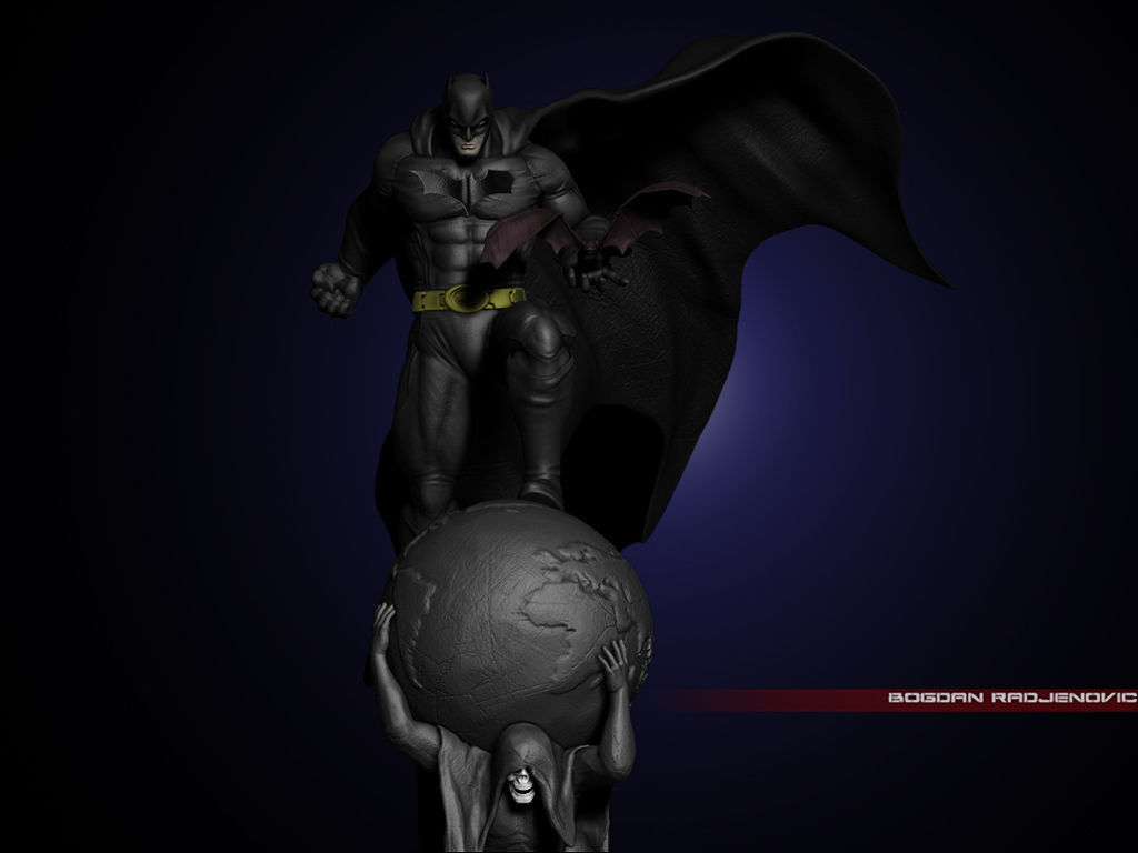 Batman Gotham statue 3D print model_20