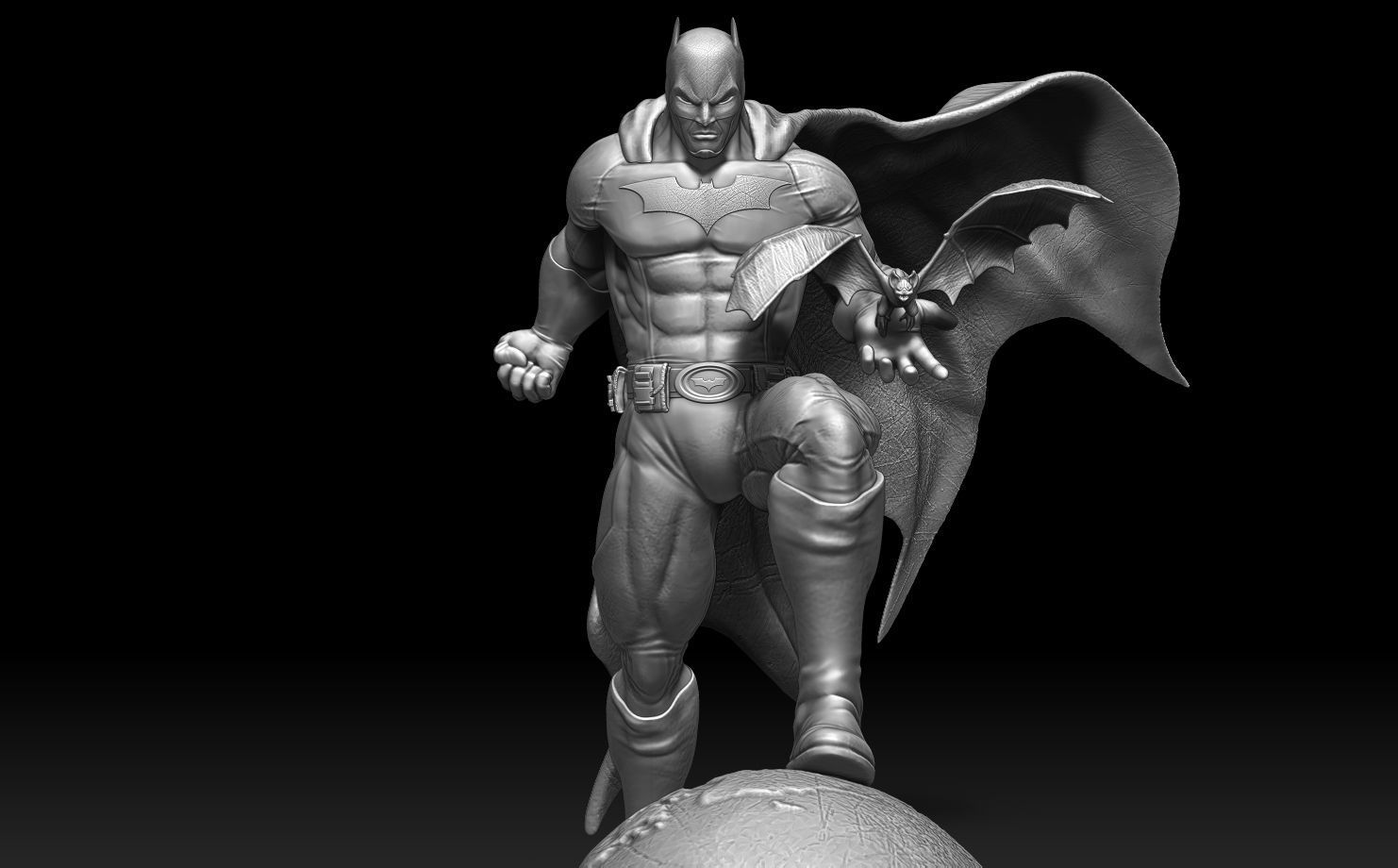 Batman Gotham statue 3D print model_15